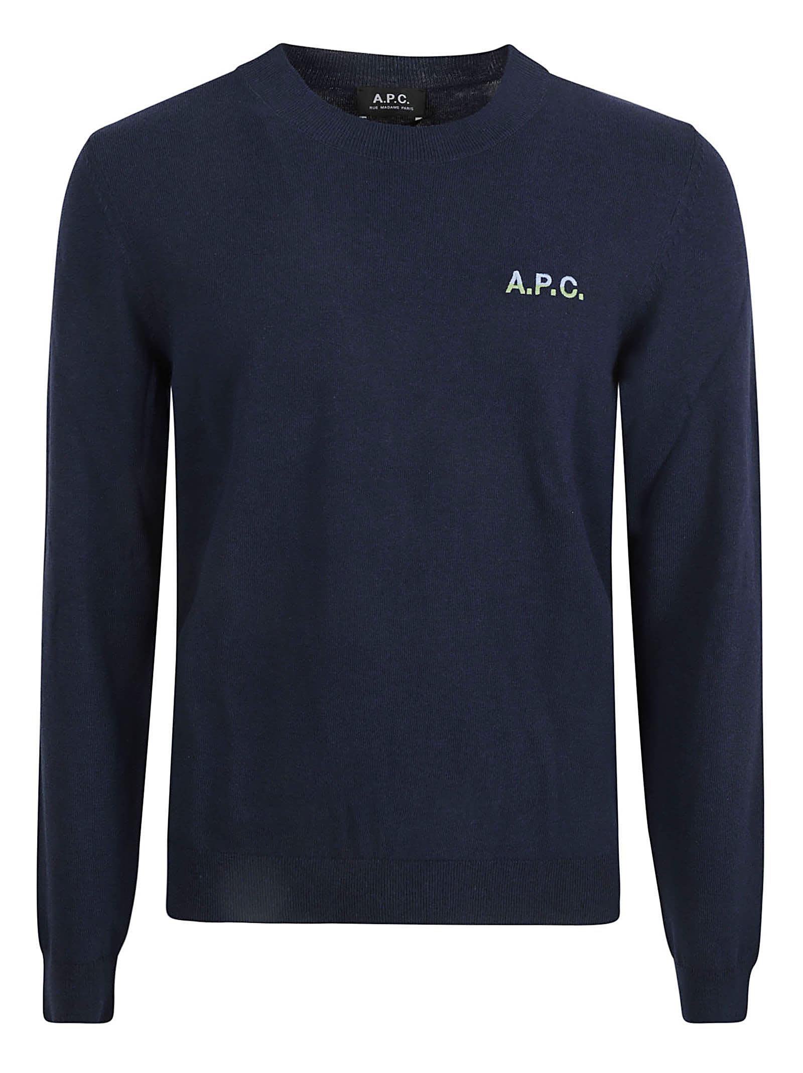 Shop Apc Alois Sweatshirt In Marine/blue Clair