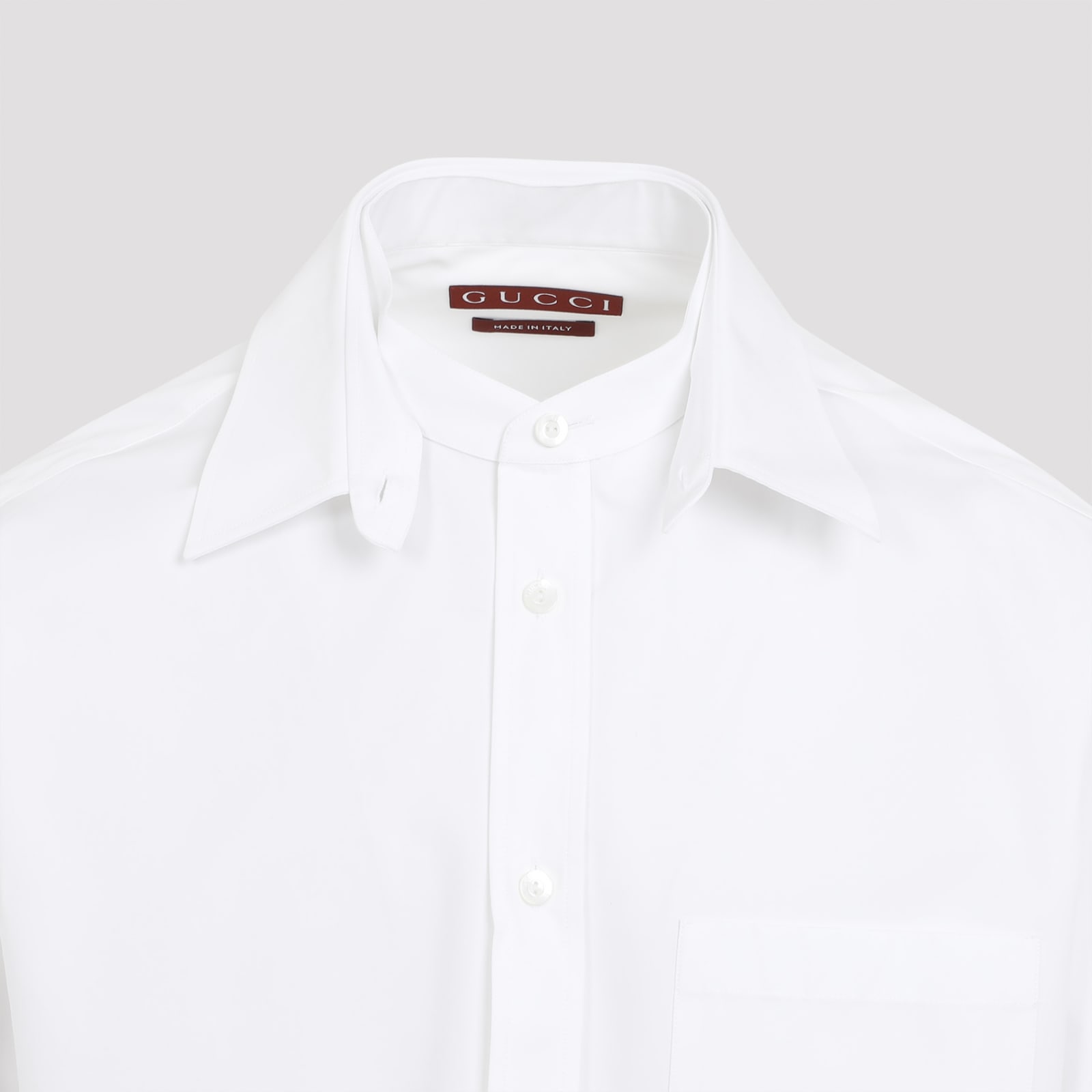 Shop Gucci Cotton Shirt In White