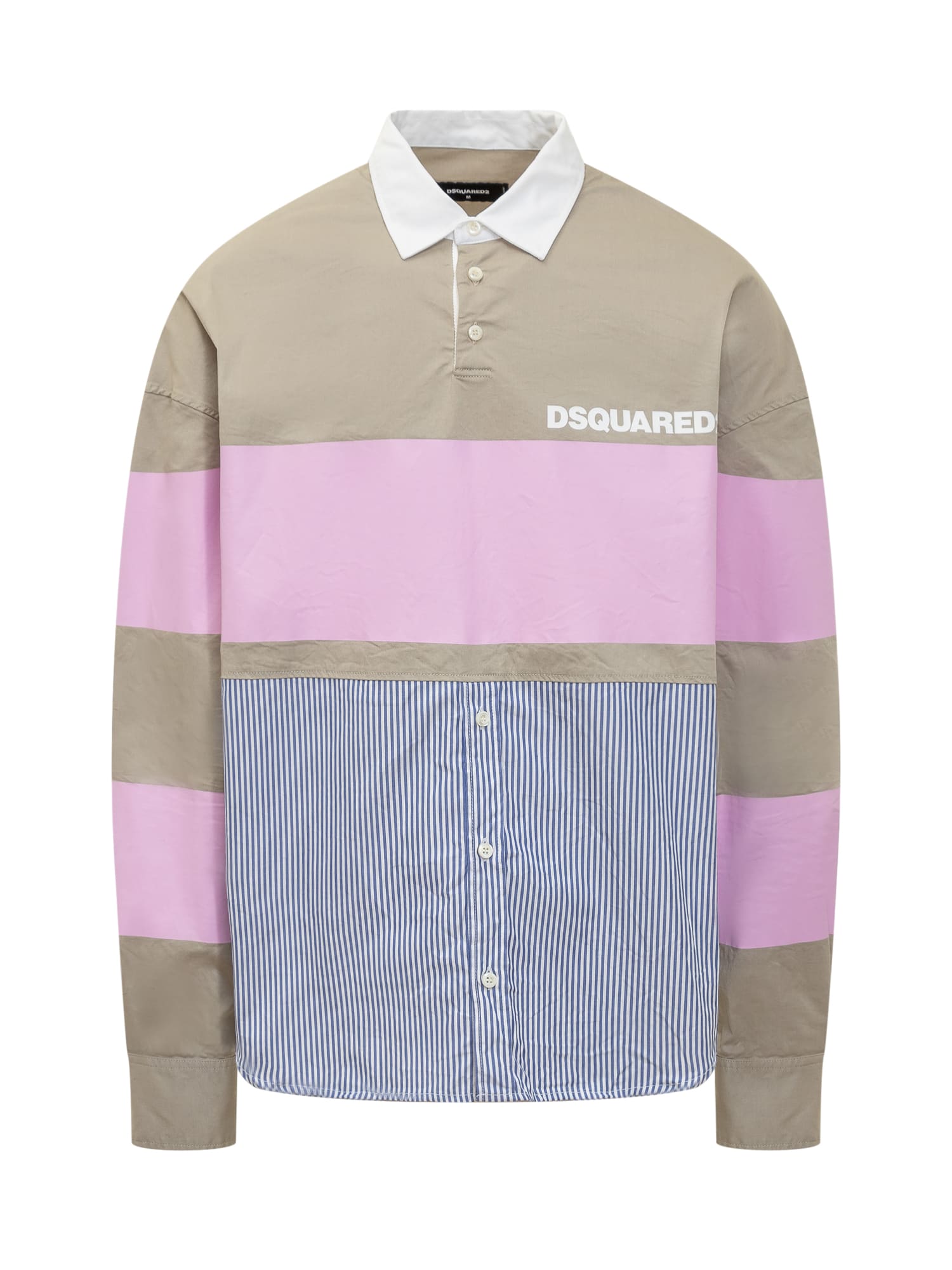 Shop Dsquared2 Rugby Shirt In Stone