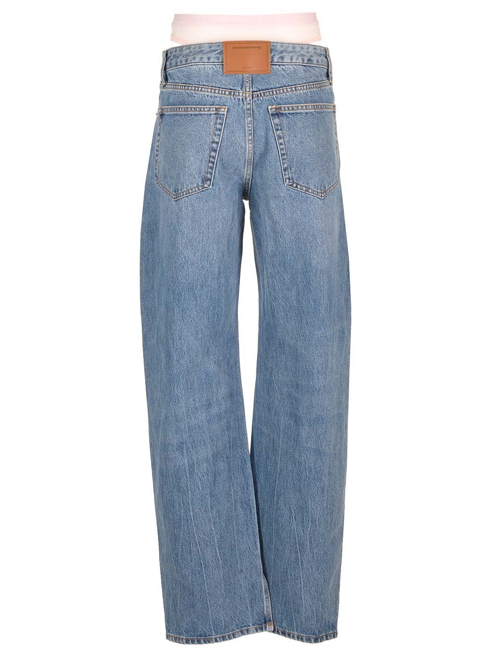 Shop Alexander Wang Straight Leg Jeans In Blue