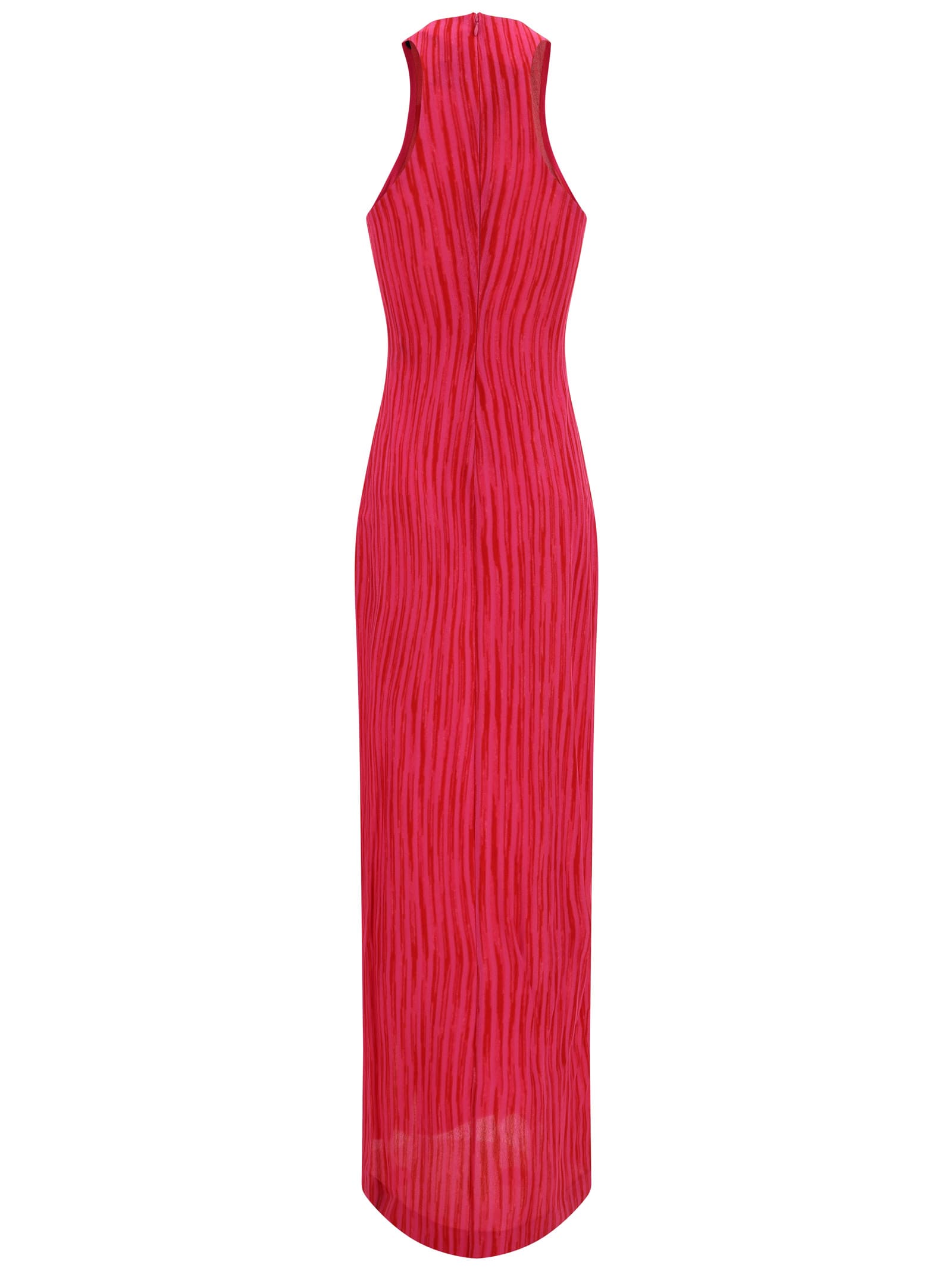 Shop Missoni Long Dress In Fuchsia