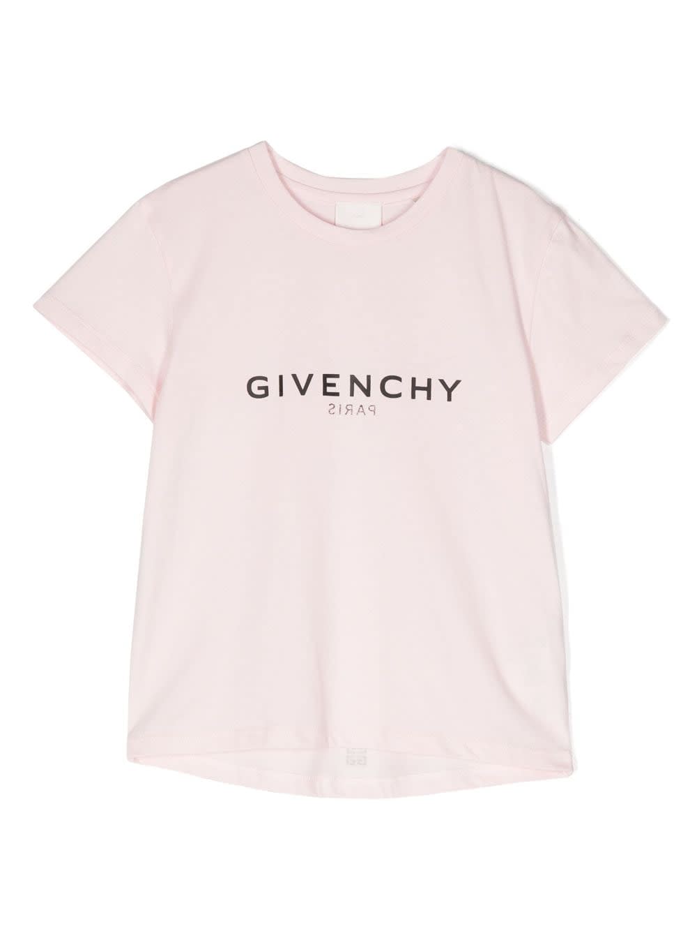 Shop Givenchy T-shirt Rosa In Jersey Di Cotone Bambina In Nero