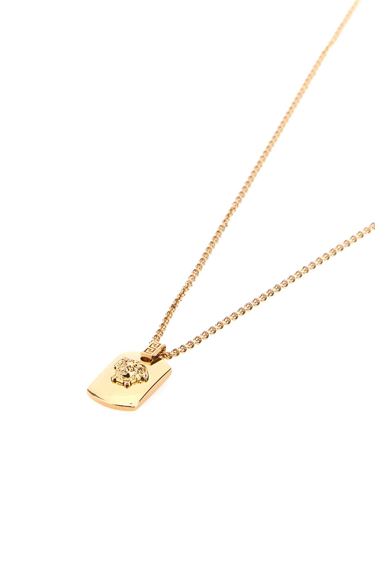 Shop Versace Gold Medusa Necklace In Gold