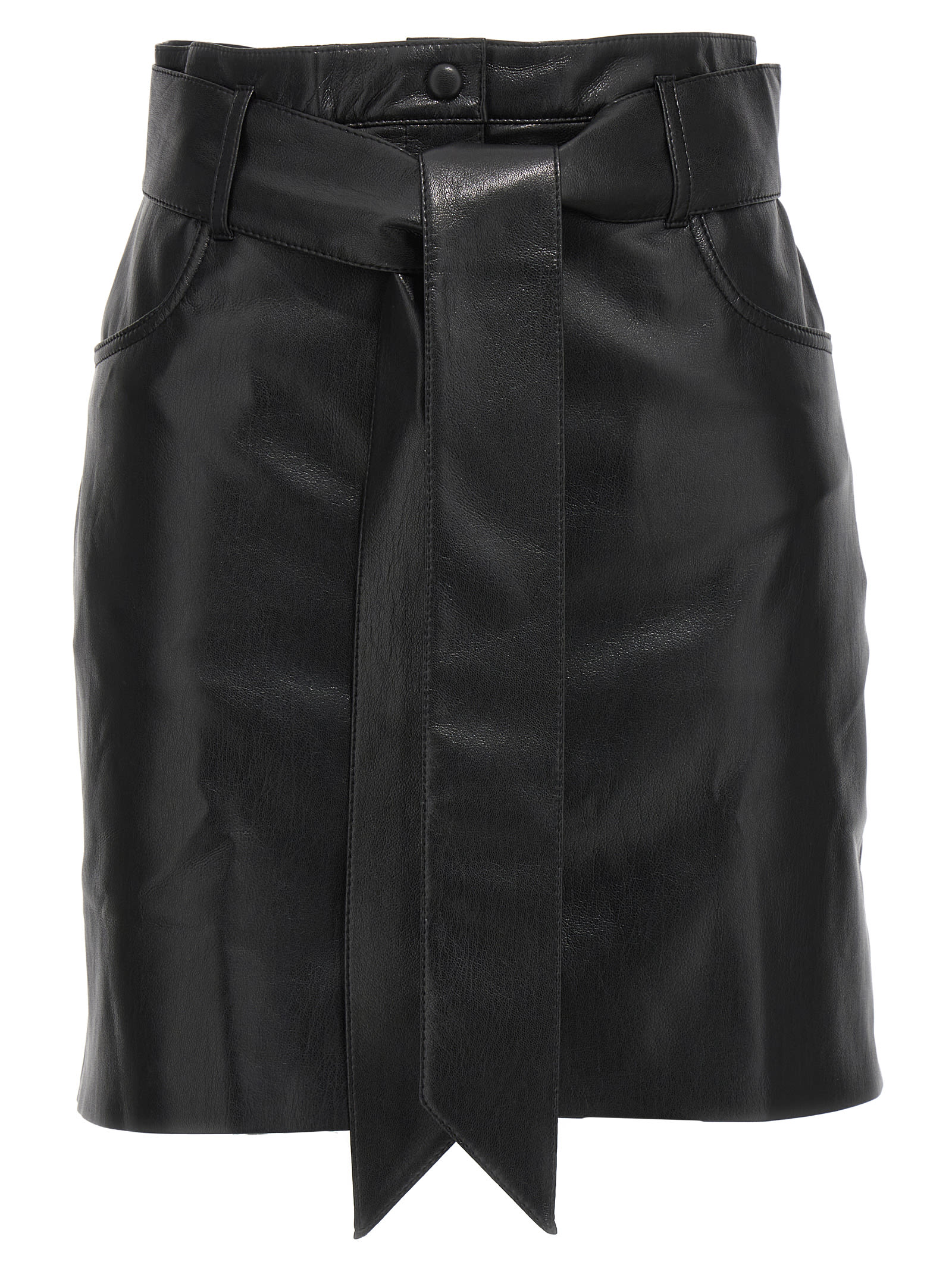 Shop Nanushka Meda Miniskirt In Black