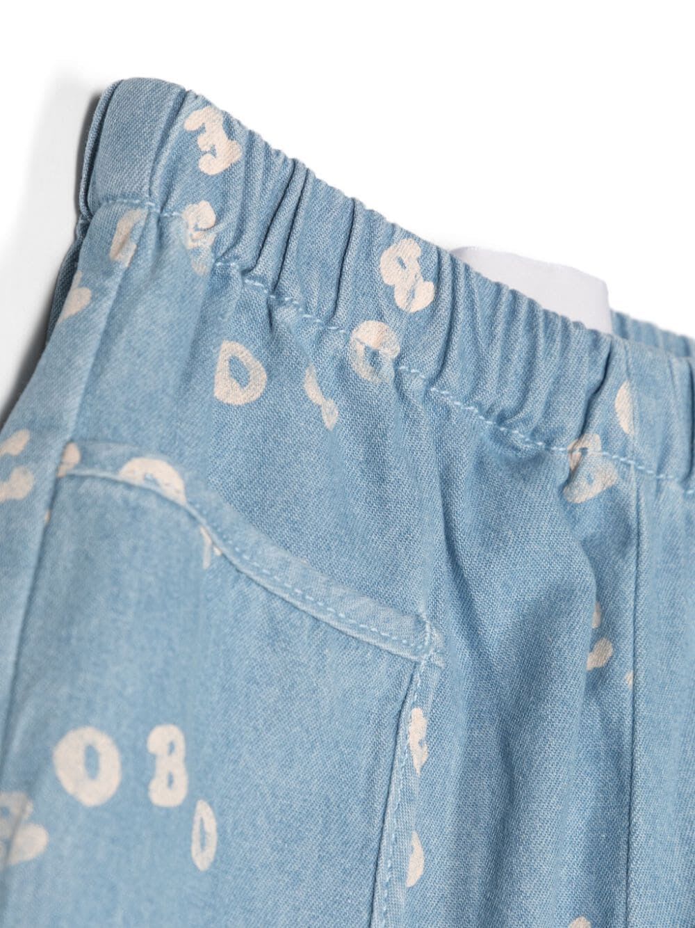 Shop Bobo Choses Baby Circle Denim Pants In Light Blue