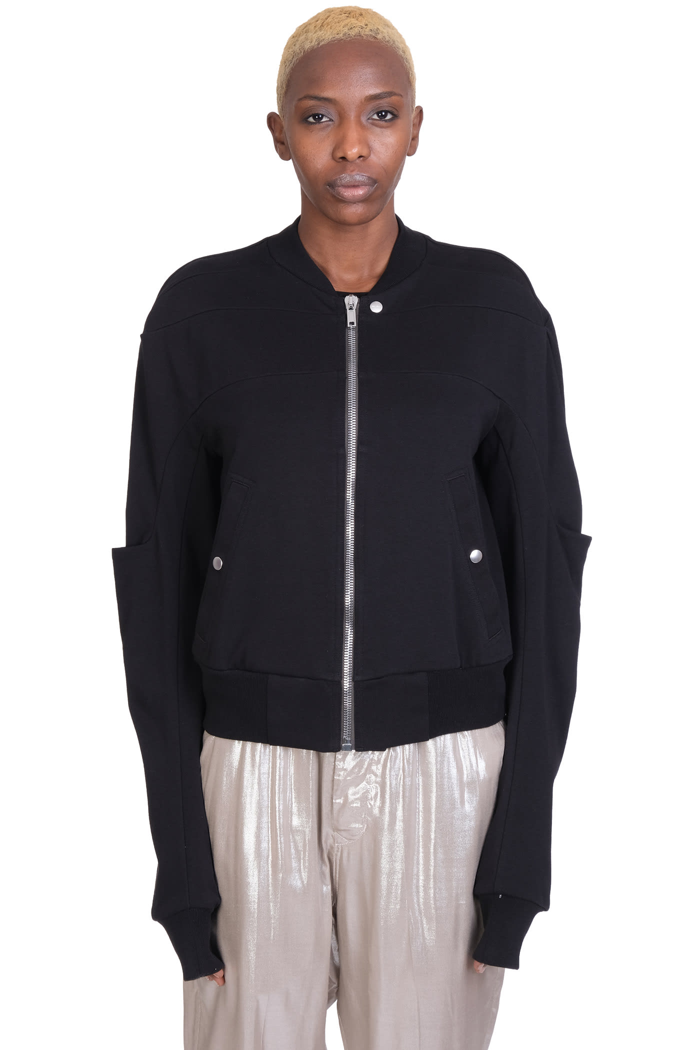 Rick Owens Bomber In Black Leather