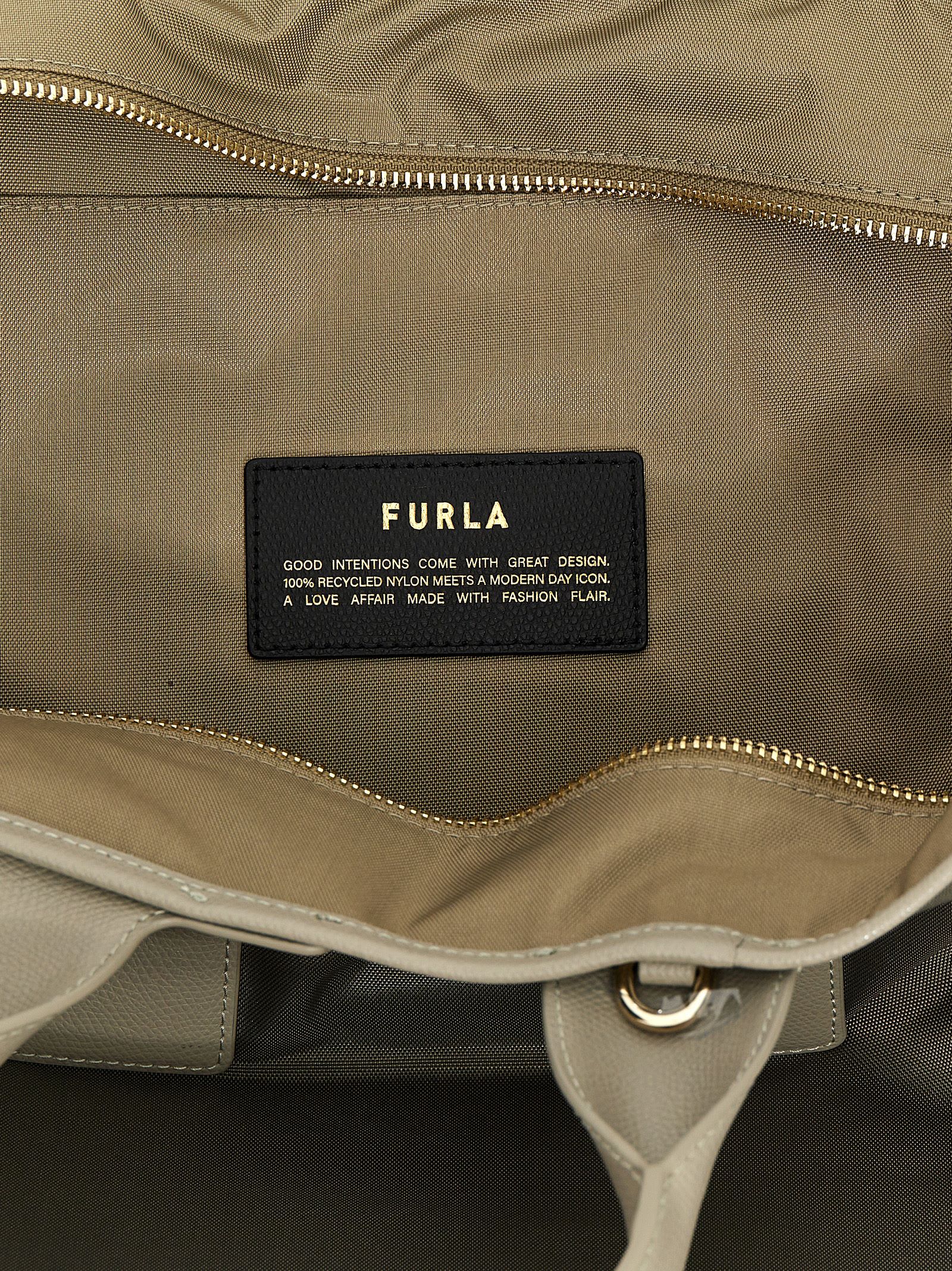 Shop Furla Piuma L Shopping Bag In Gray