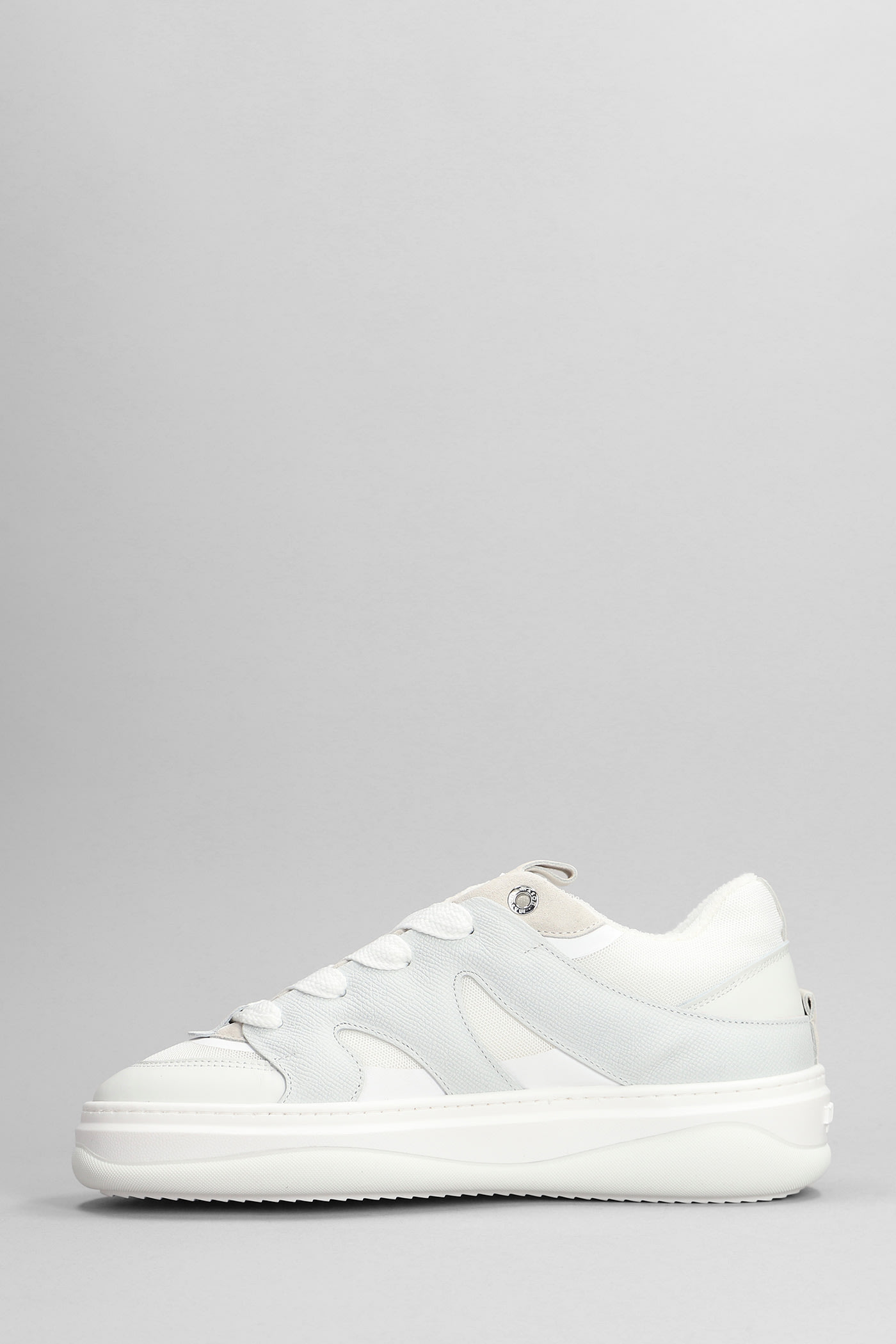 Shop Mason Garments Venice Sneakers In White Suede And Fabric
