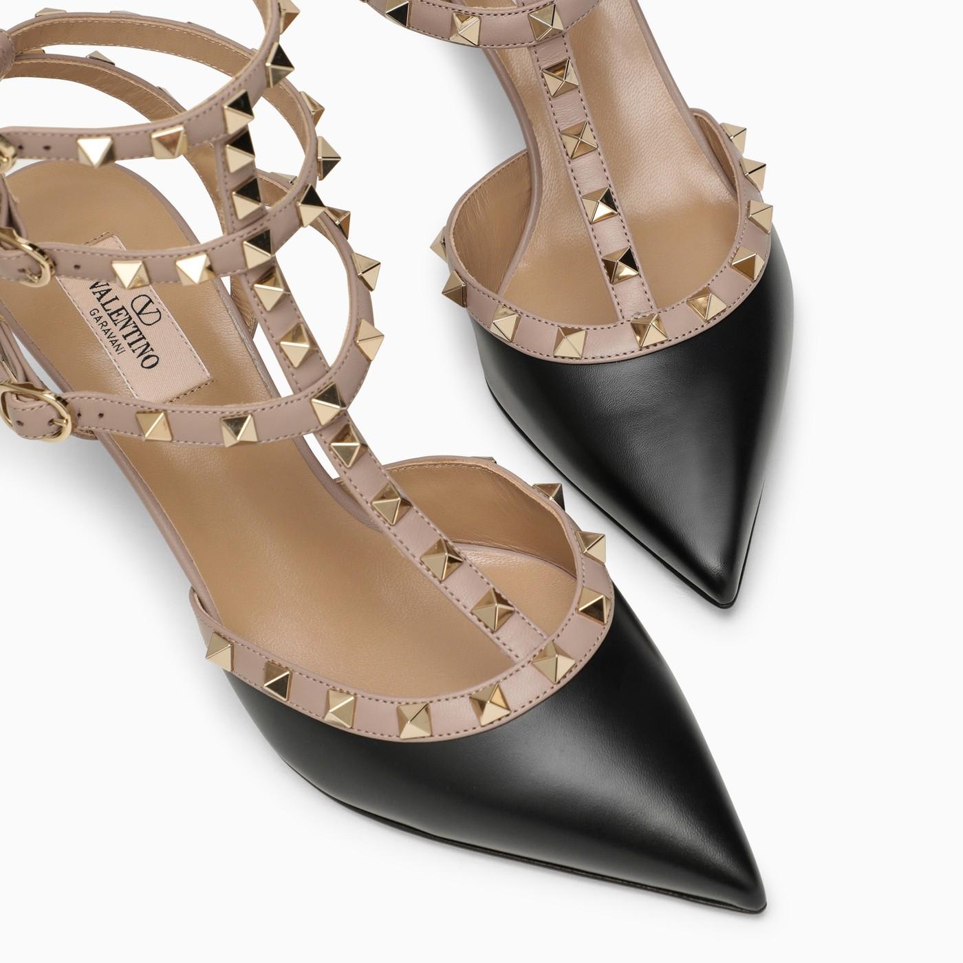 Shop Valentino Black\/poudre Rockstud Slingback