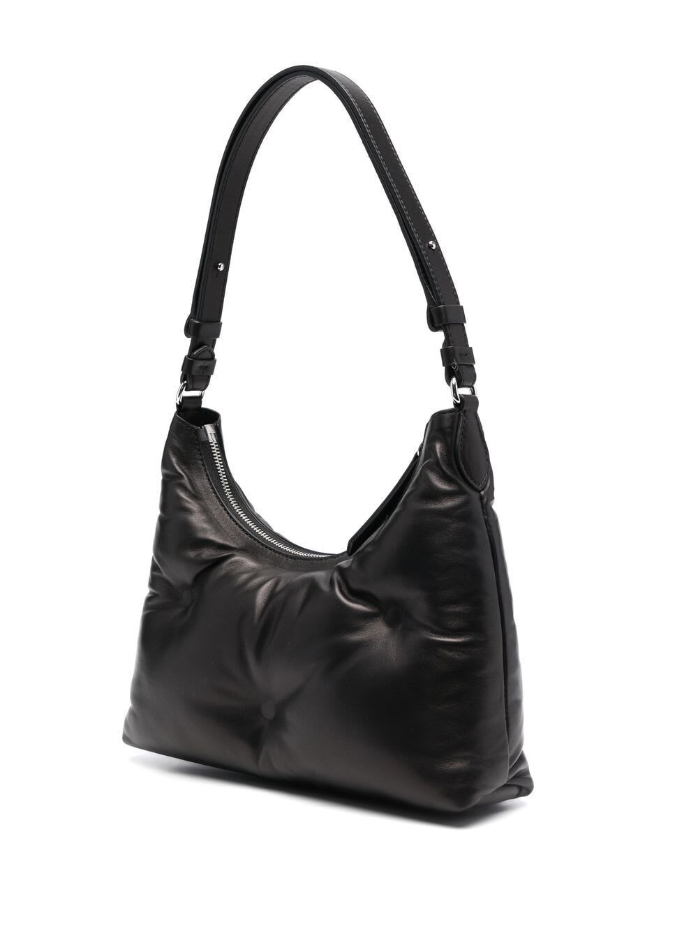 Shop Maison Margiela Glam Slam Hobo Small In Black