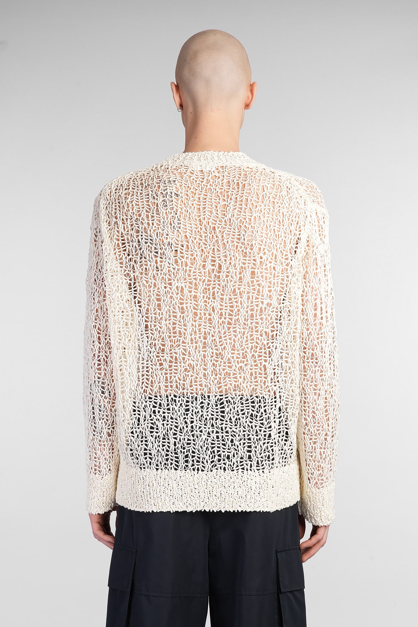 Jil Sander Cn Ls Jumper Knitwear In Beige Cotton In Beige