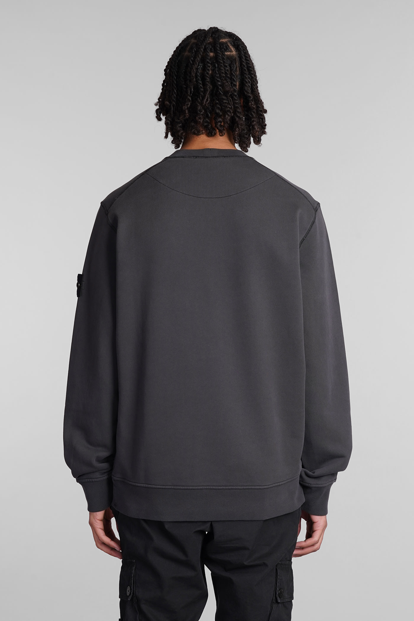 Shop Stone Island Sweatshirt In Grey Cotton