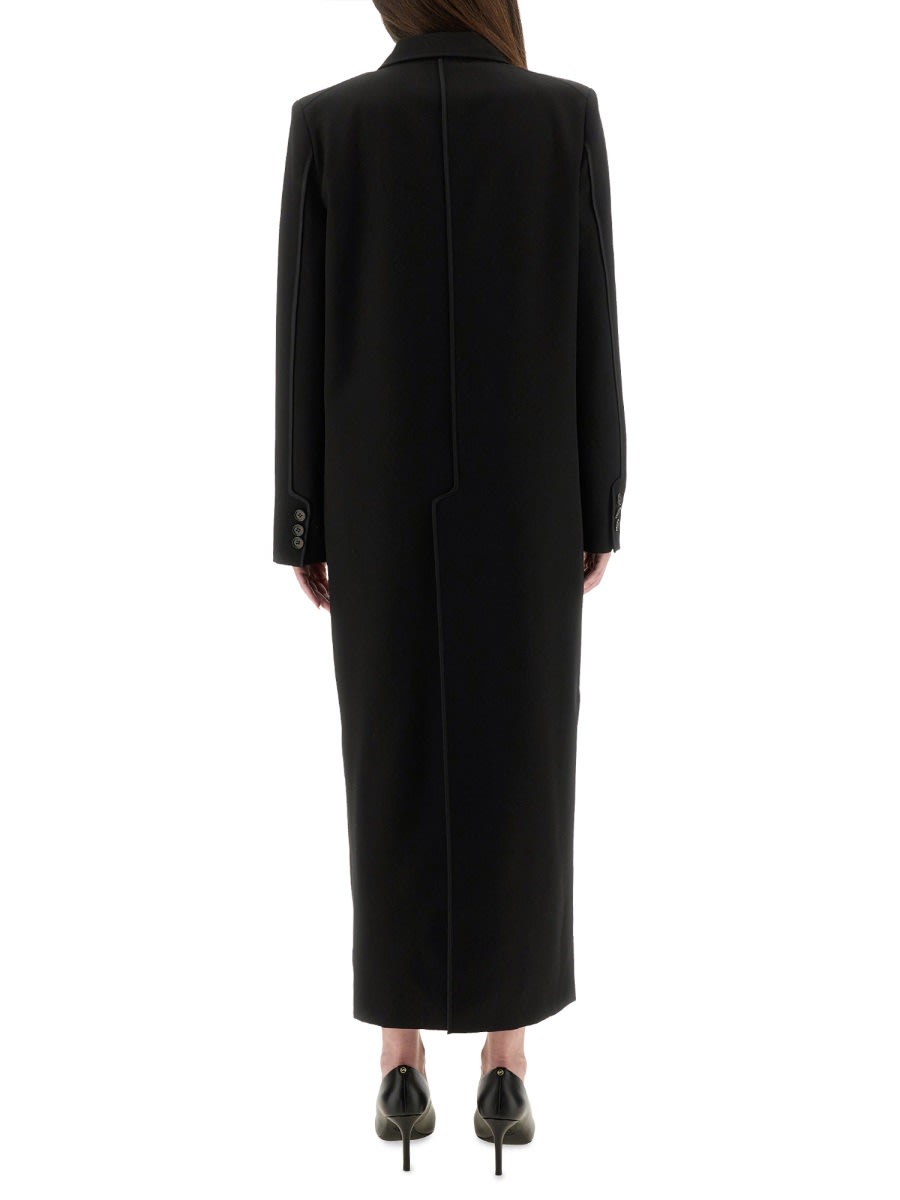 Moschino Long Tailored Coat In Black