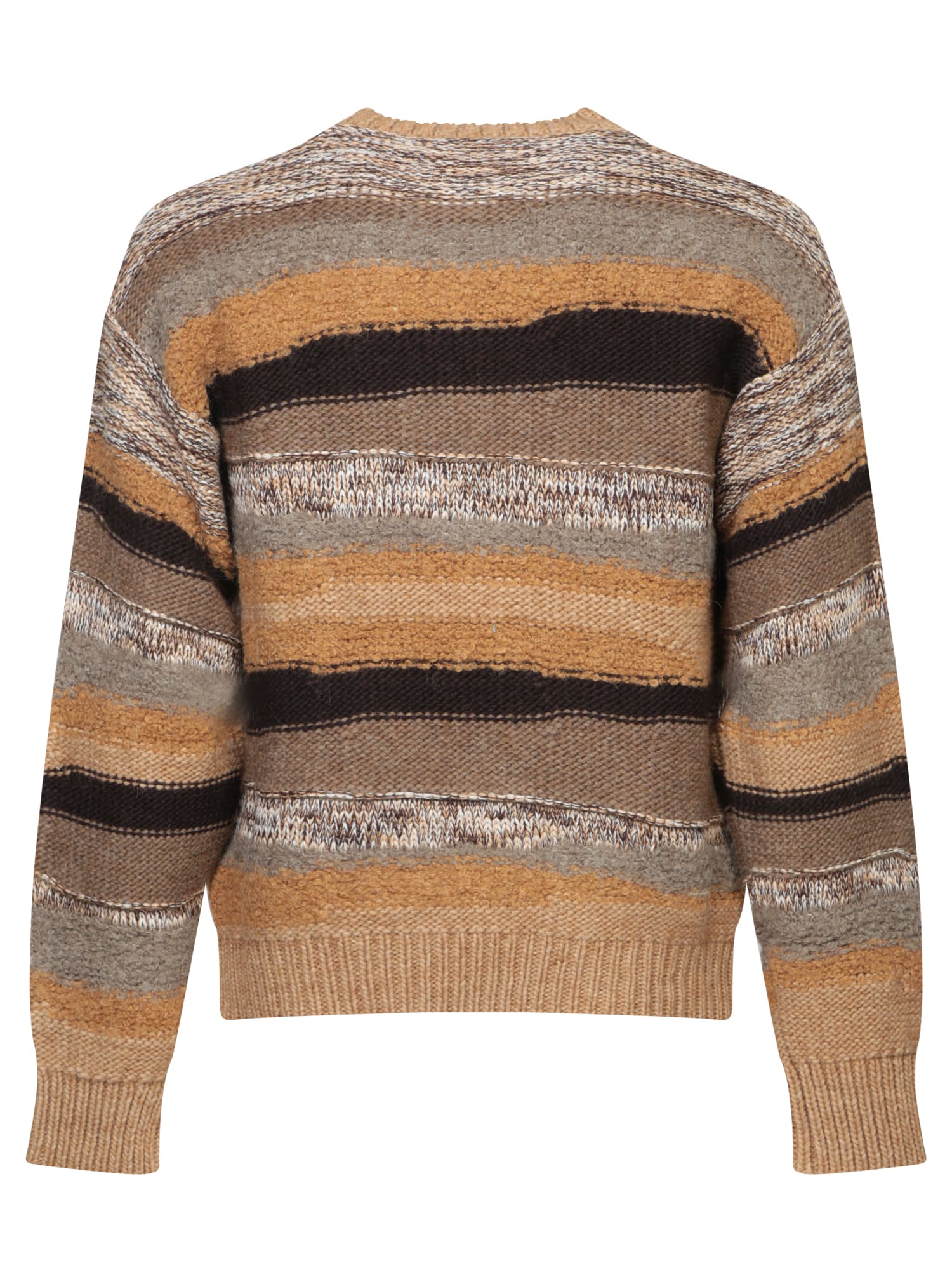 Shop Dsquared2 Multicolor Striped Sweater In Beige