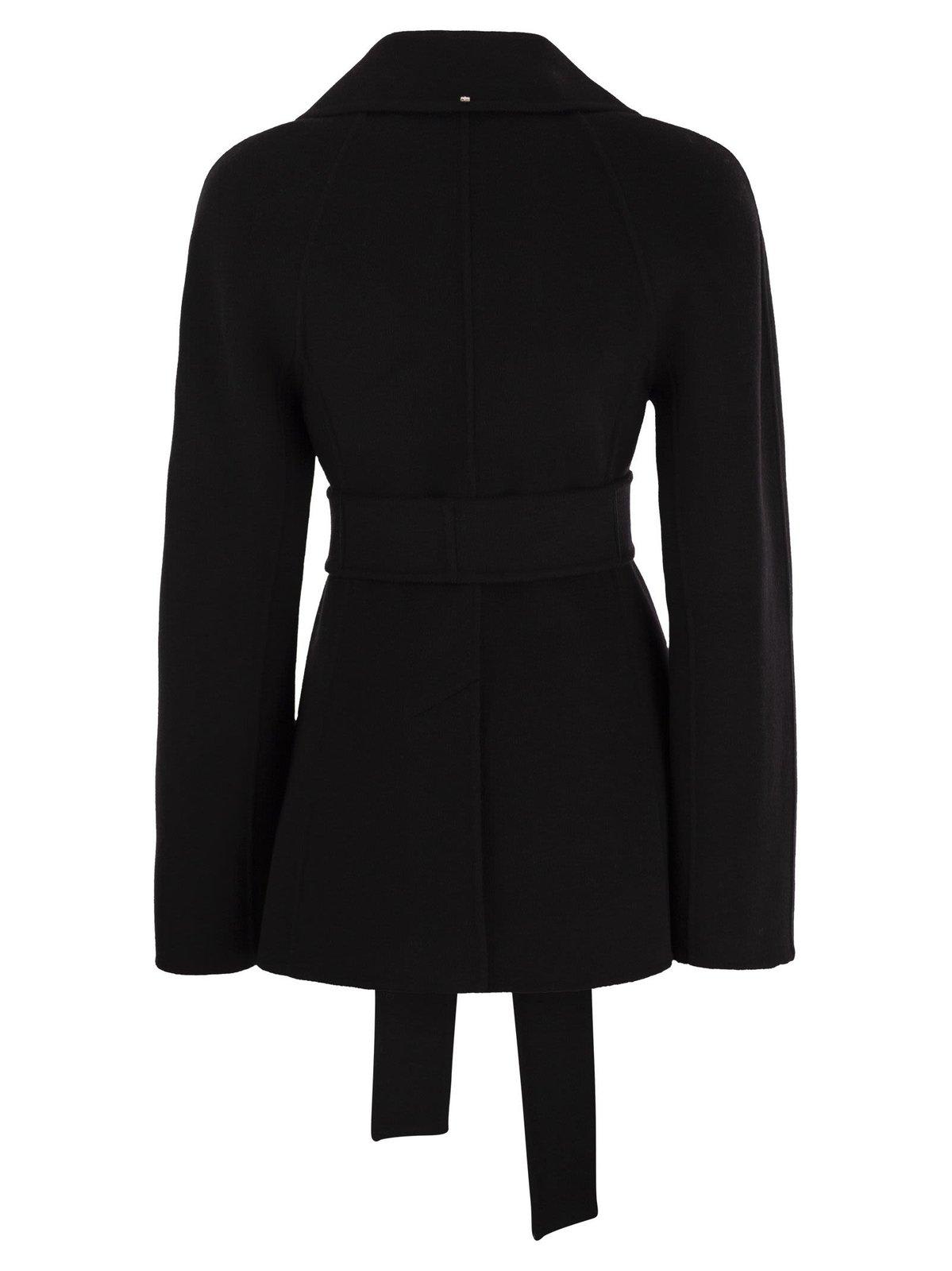 Shop Sportmax Double-breasted Belted Coat
