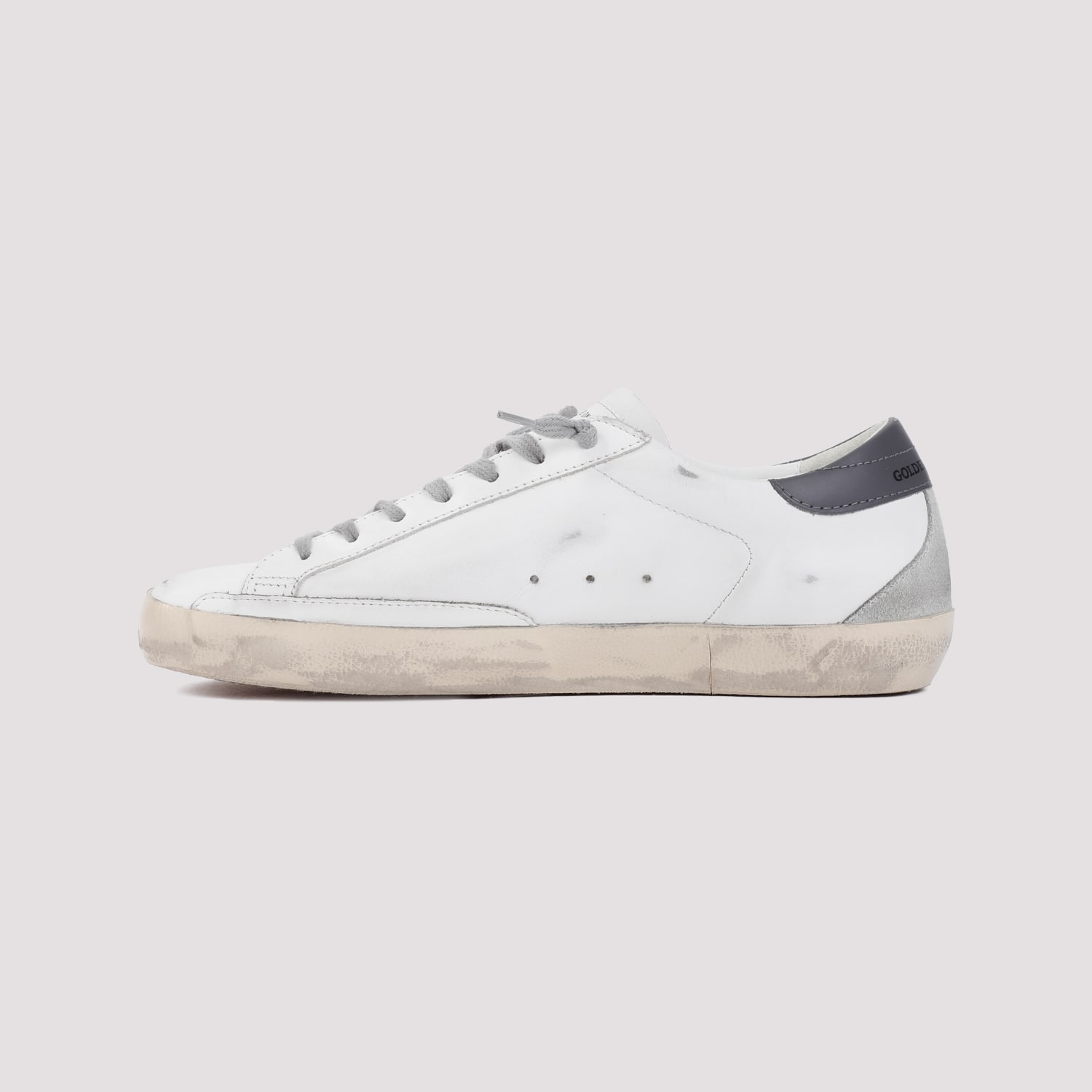 Golden Goose White Low Top Sneakers With Star Patch In Vintage Leather Woman In White