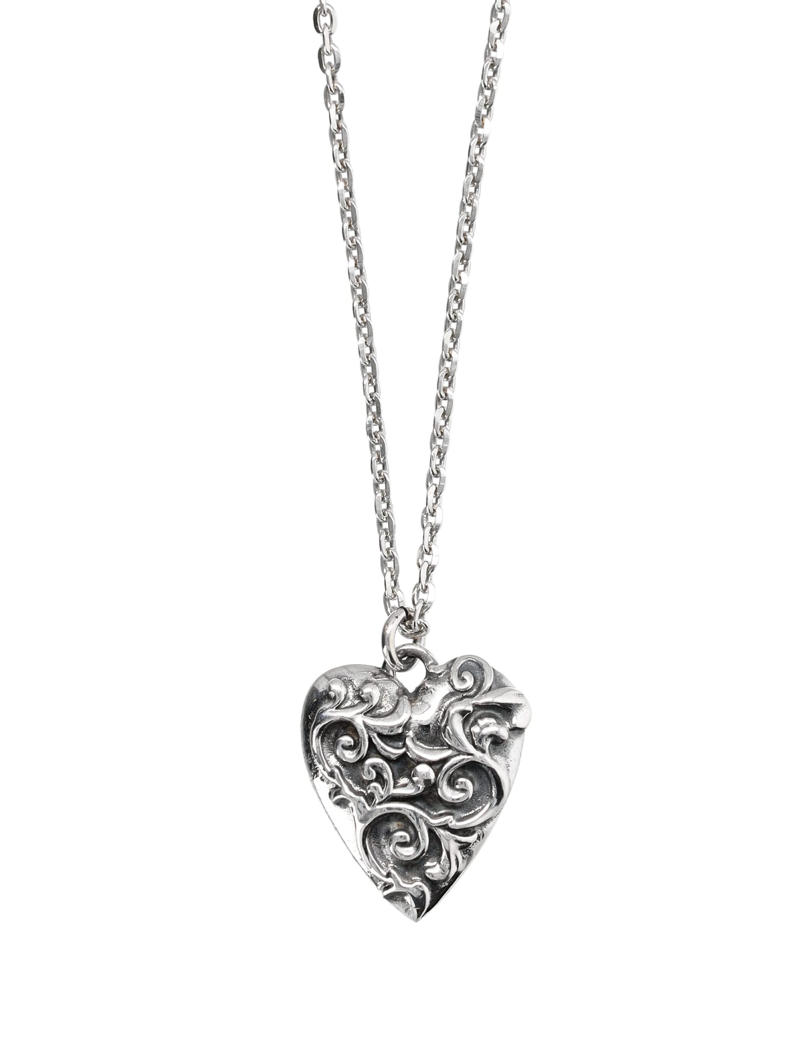 Shop Emanuele Bicocchi Large Heart Necklace In Silver