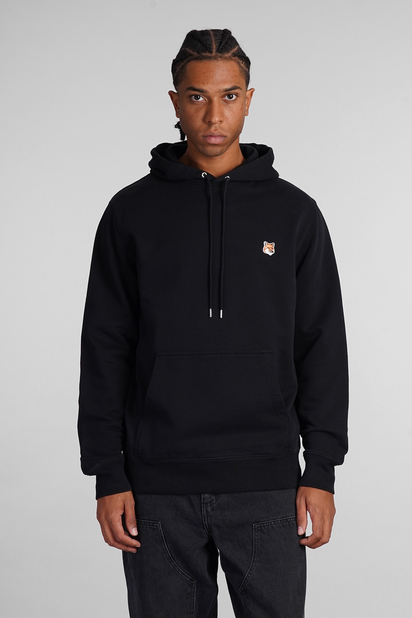 Maison Kitsuné Sweatshirt In Black Cotton