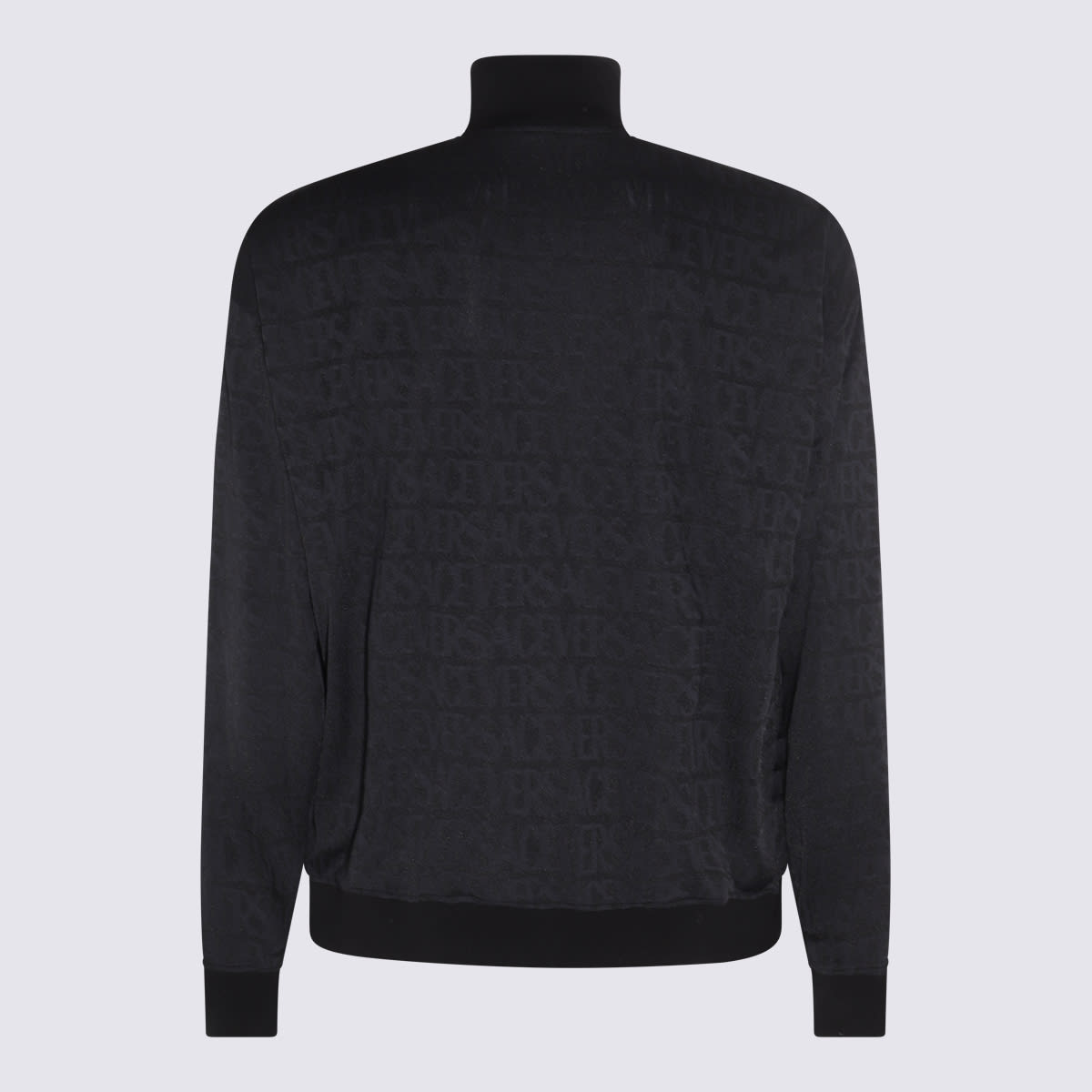 Versace Blak Nylon Sweatshirt In Black