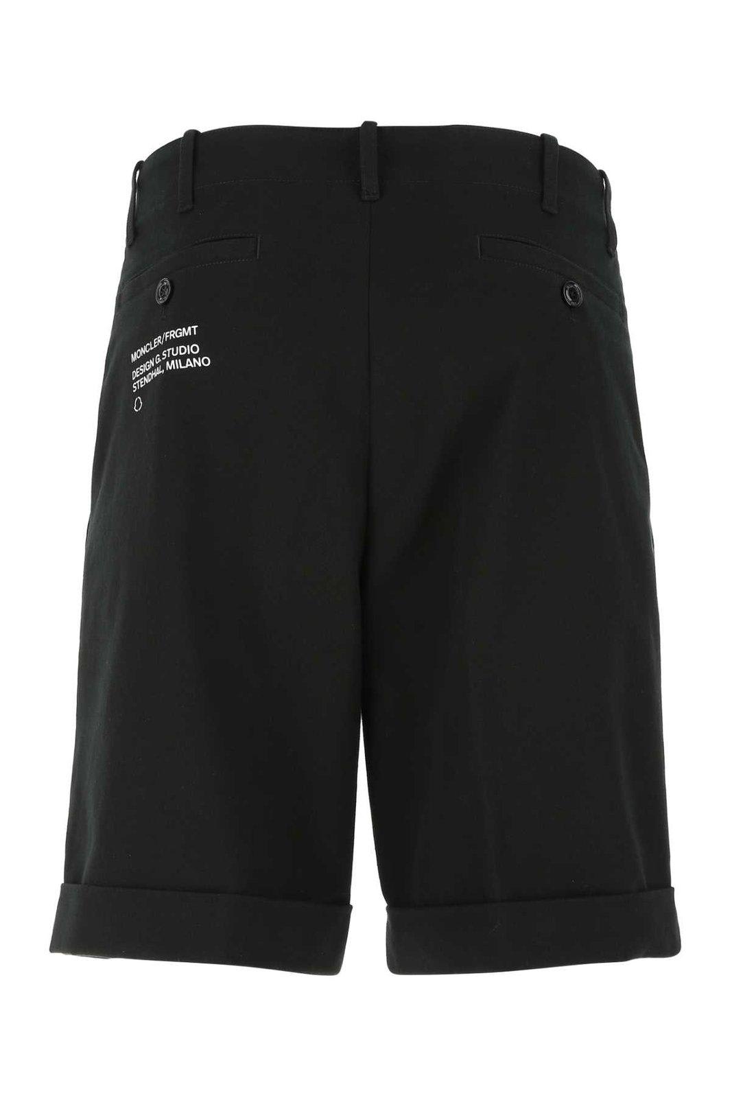 Shop Moncler Genius Moncler X Fragment Hiroshi Fujiwara Logo Printed Sweat Shorts In Black