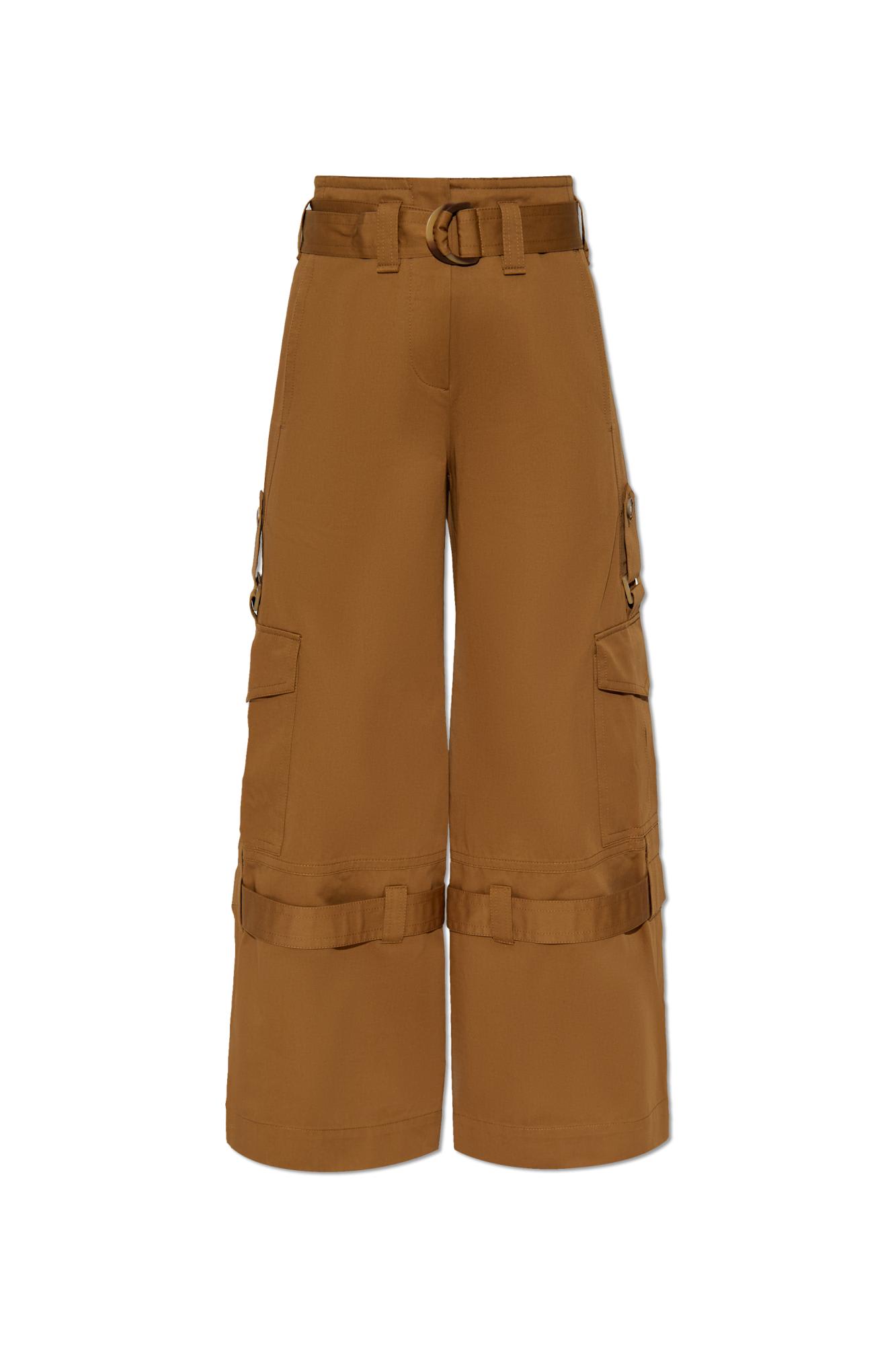 Zimmermann Illuminate Cargo Pant In Khaki In Green