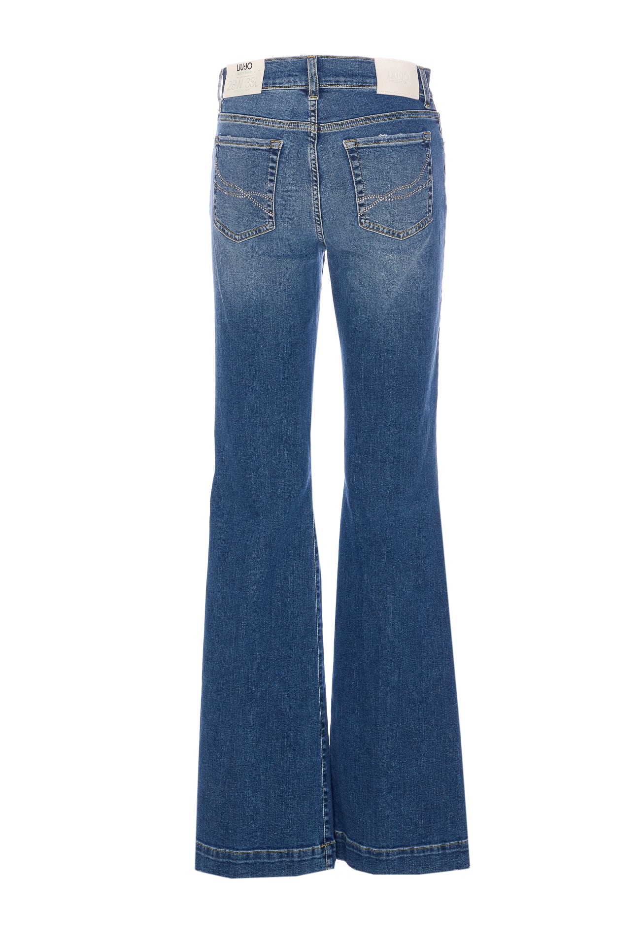 Liu •jo Liu Jo Authentic Dark Wash Flared Jeans In Denim