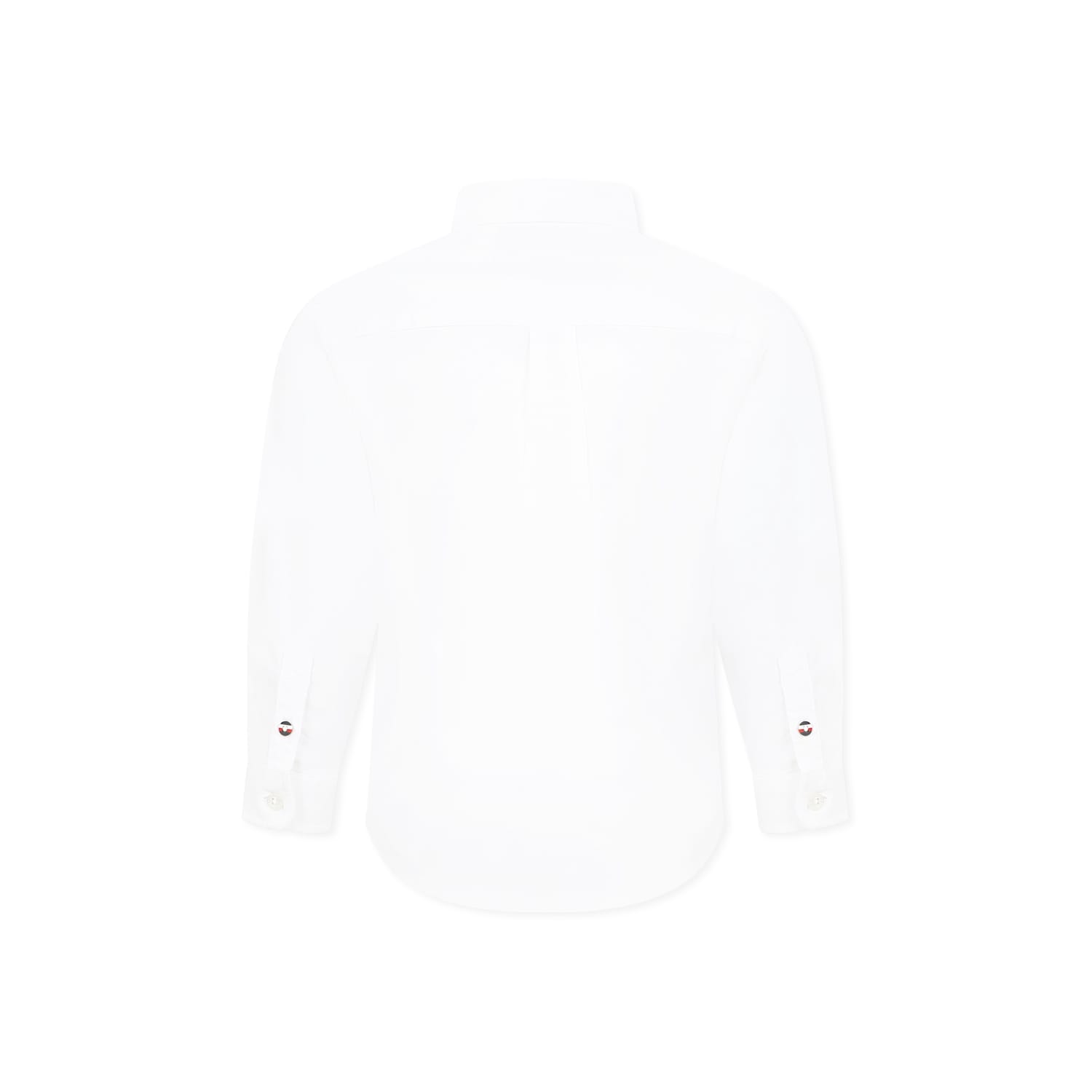 Tommy Hilfiger White Shirt For Boy With Flag In White