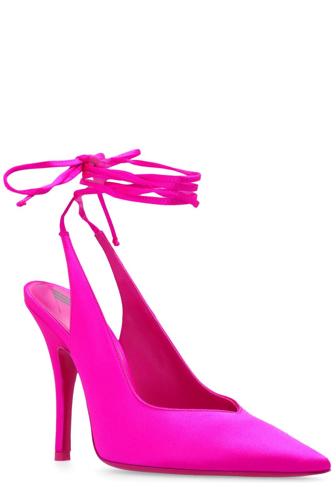 Attico Venus 105mm Satin Slingback Pumps