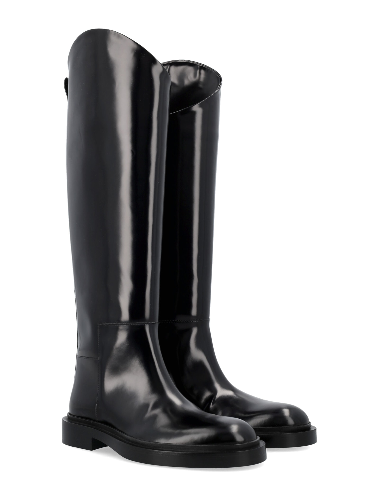 Shop Jil Sander Horse Boots In Black