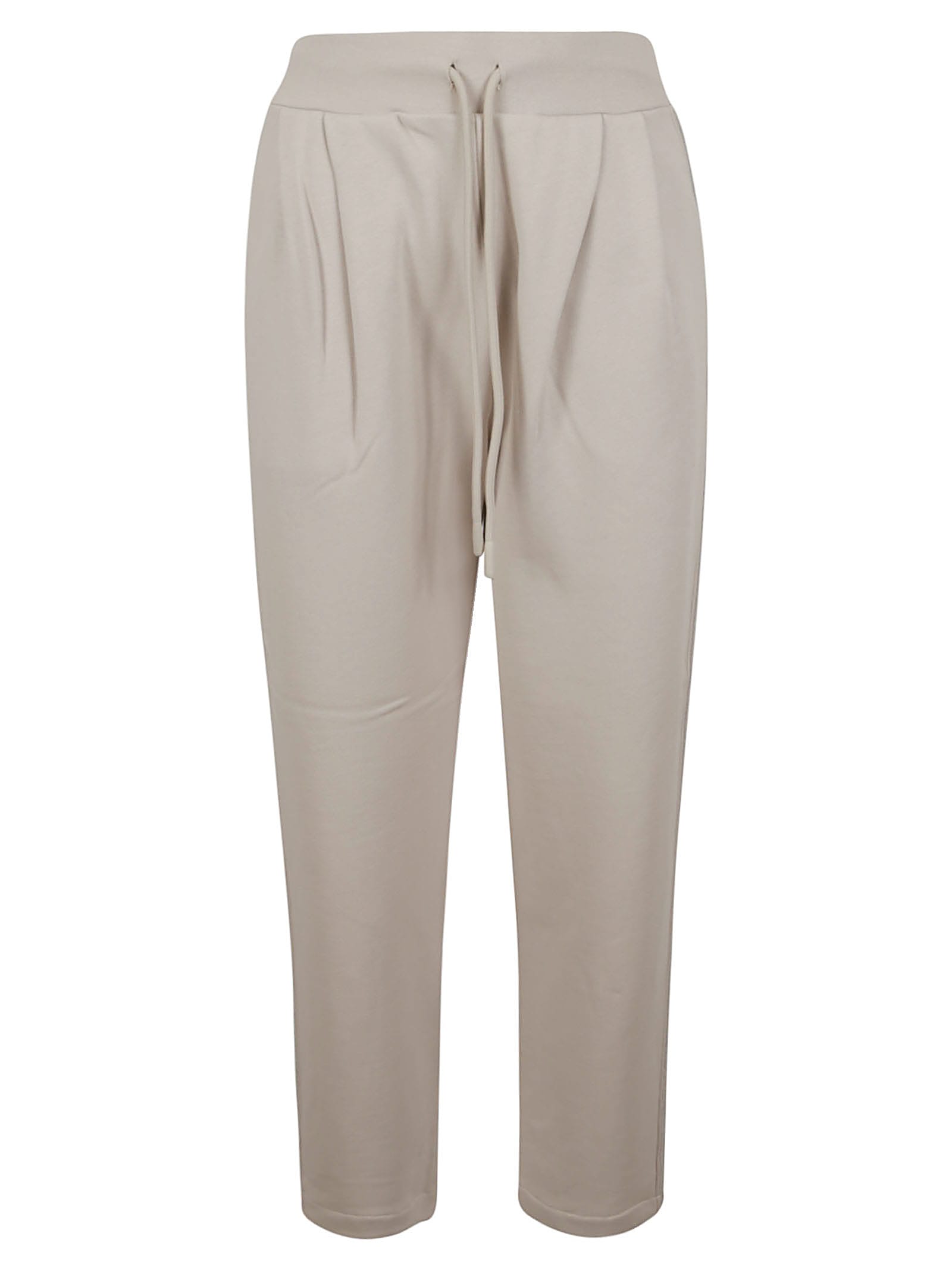 Shop Fabiana Filippi Drawstring Waist Plain Track Pants In Dune