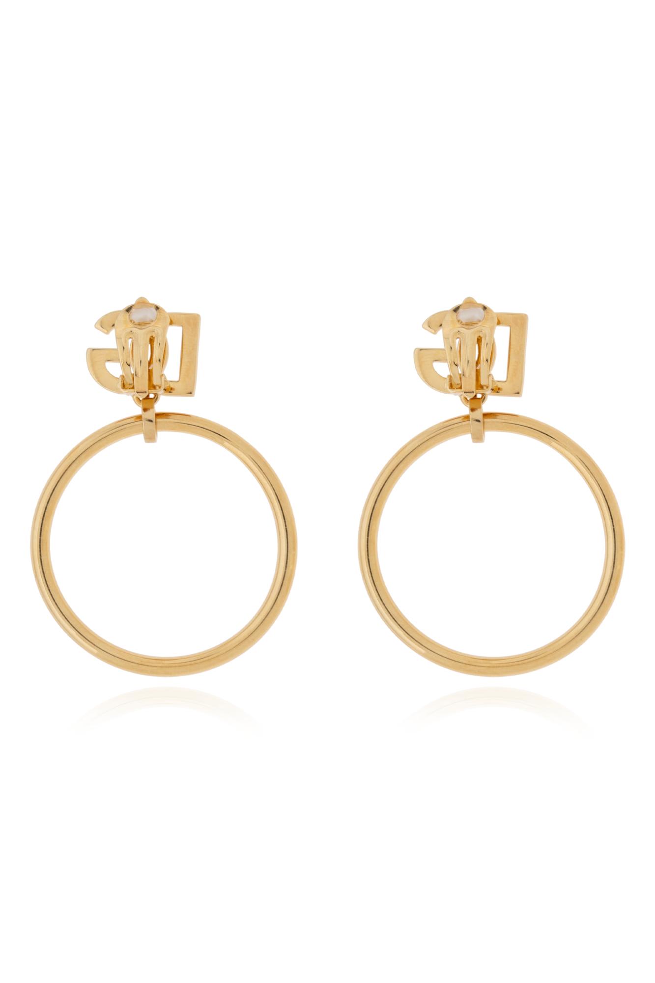 Shop Dolce & Gabbana Clips With Logo In Oro