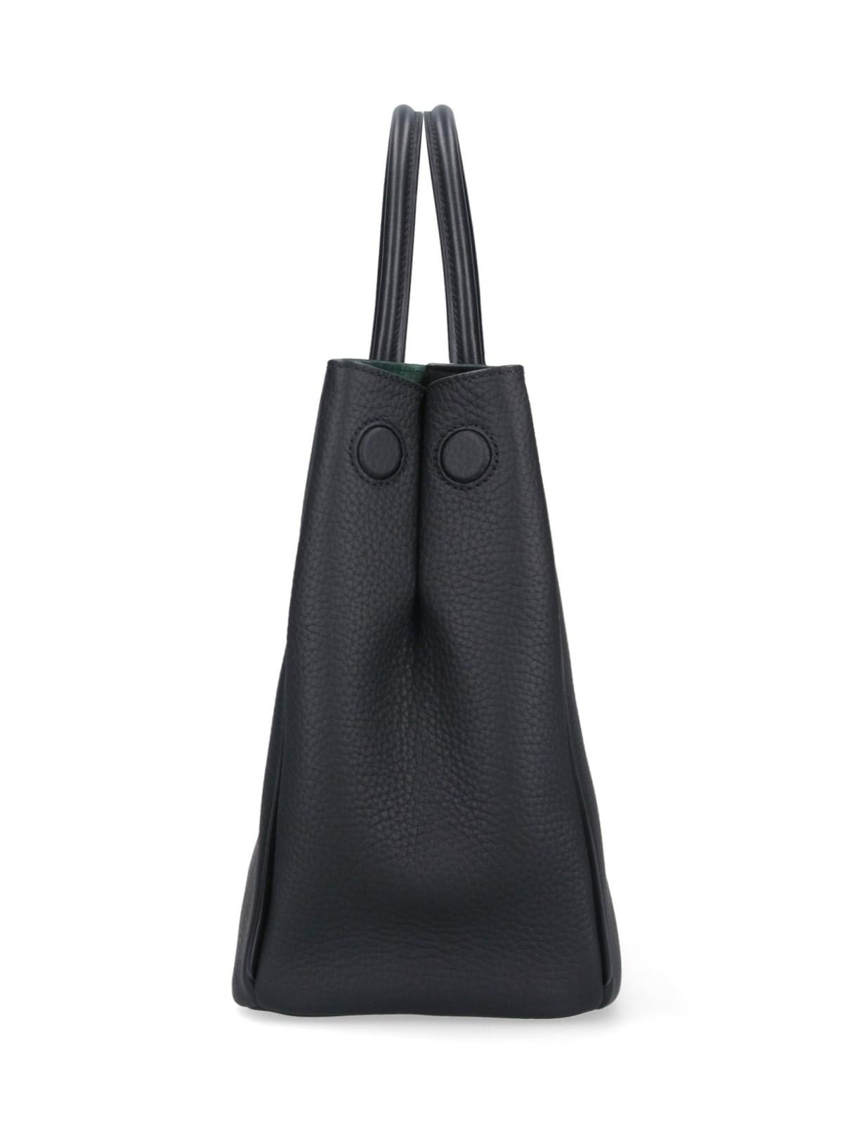 Shop Burberry Rocking Horse Small Tote Bag In Black