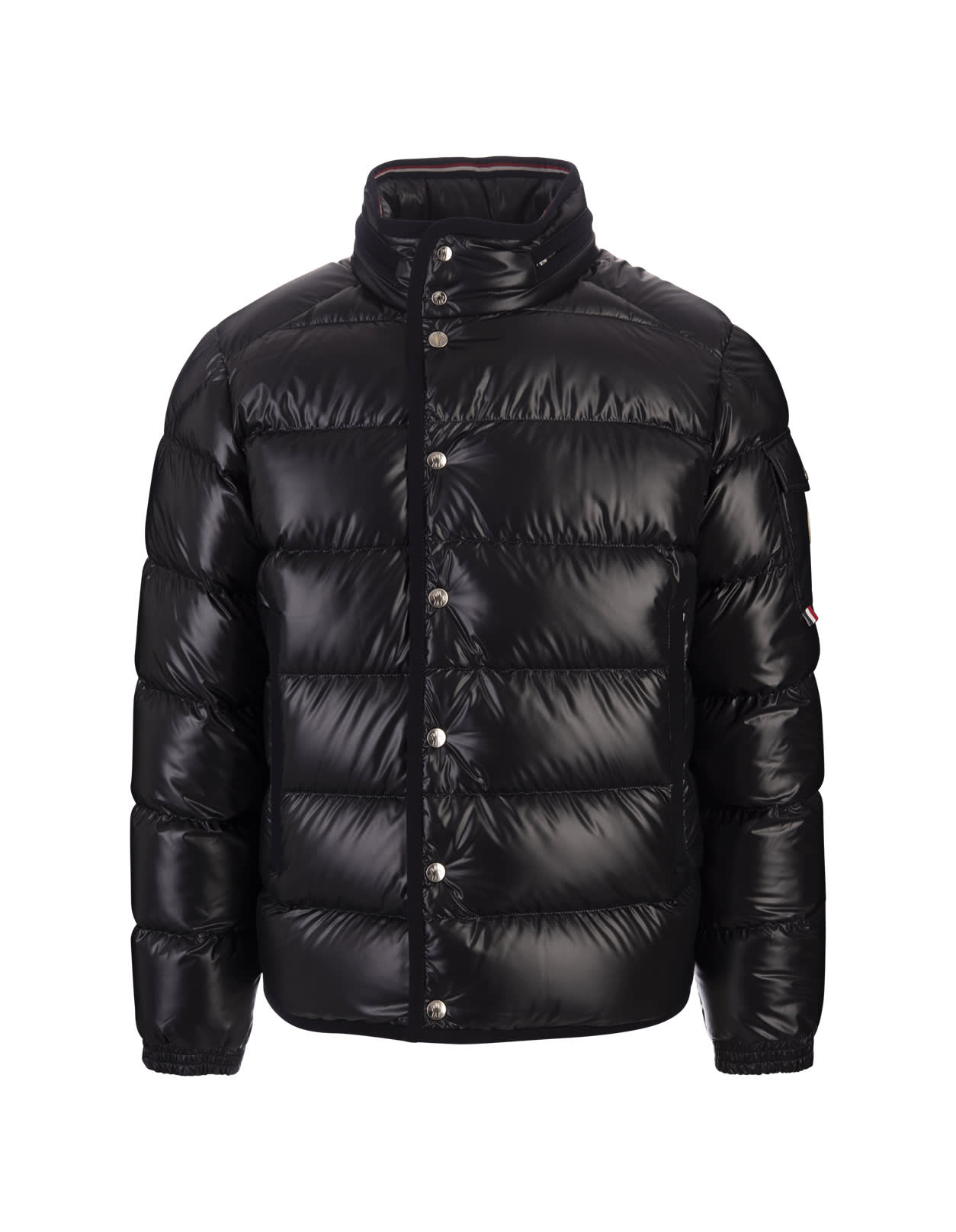 Shop Moncler Blue Gourette Short Down Jacket