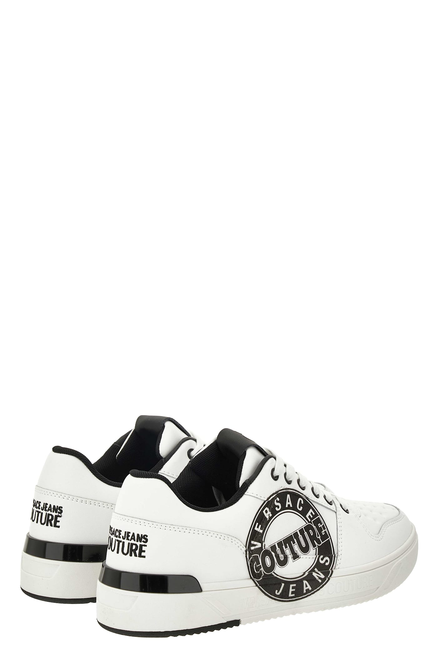 Versace Jeans Couture Logo-print Sneakers In White
