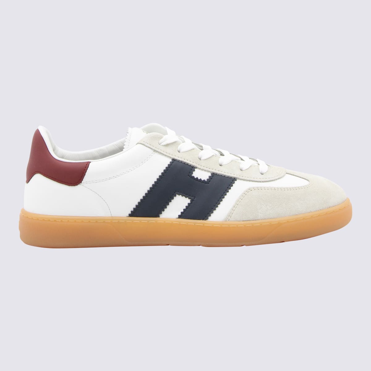 Shop Hogan White Suede Cool Sneakers In White/multi