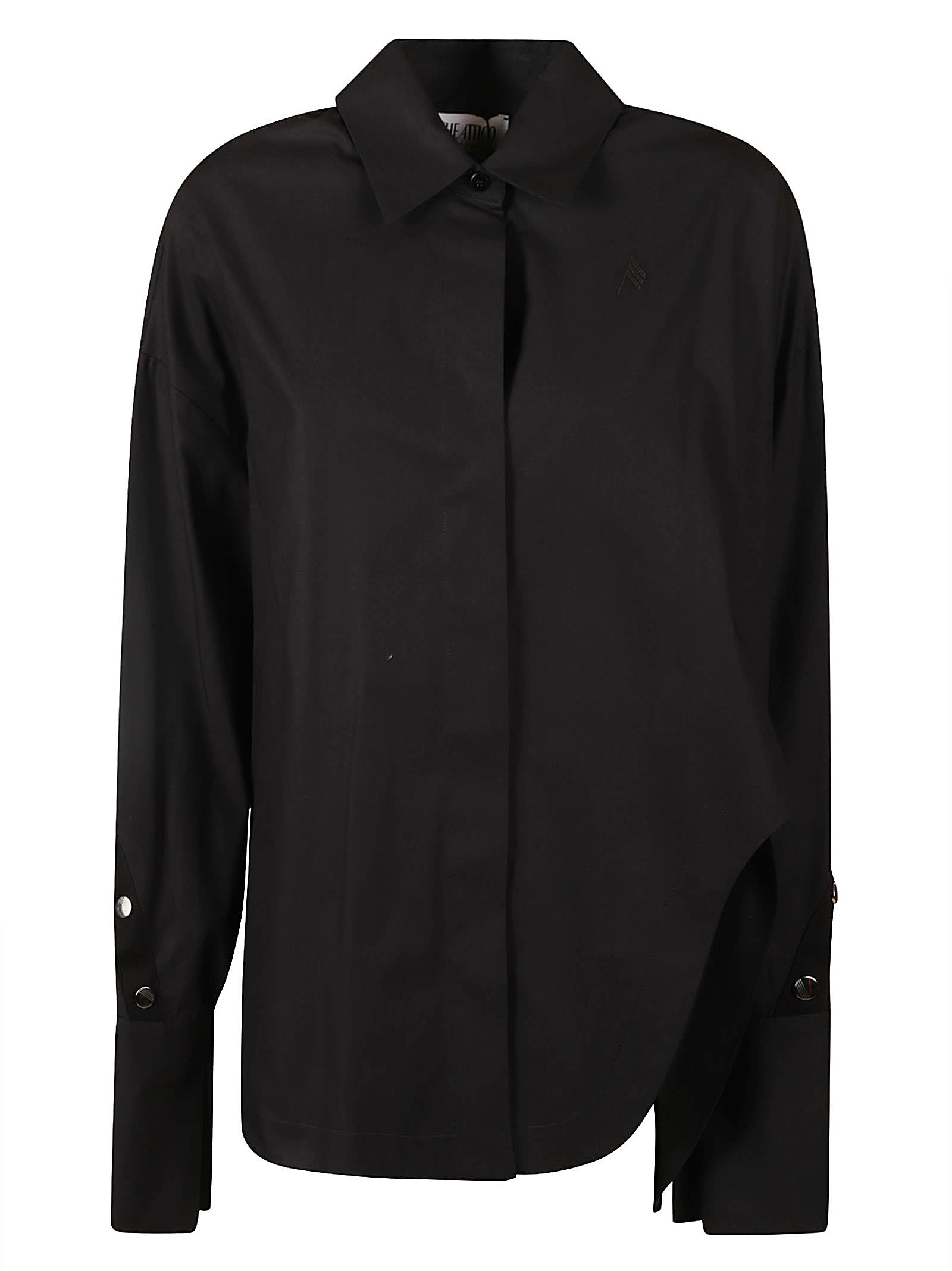 Attico Studded Oversize Shirt In Black