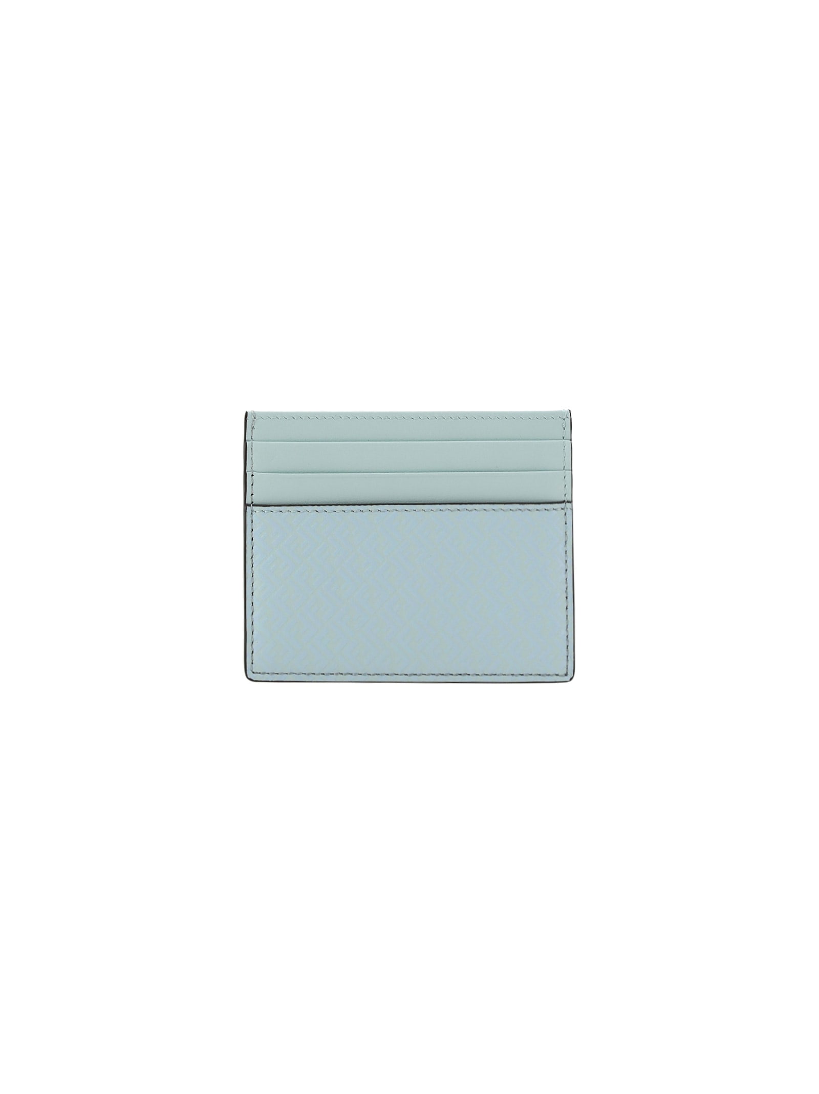 Shop Fendi Business Card Holder In Light Blue