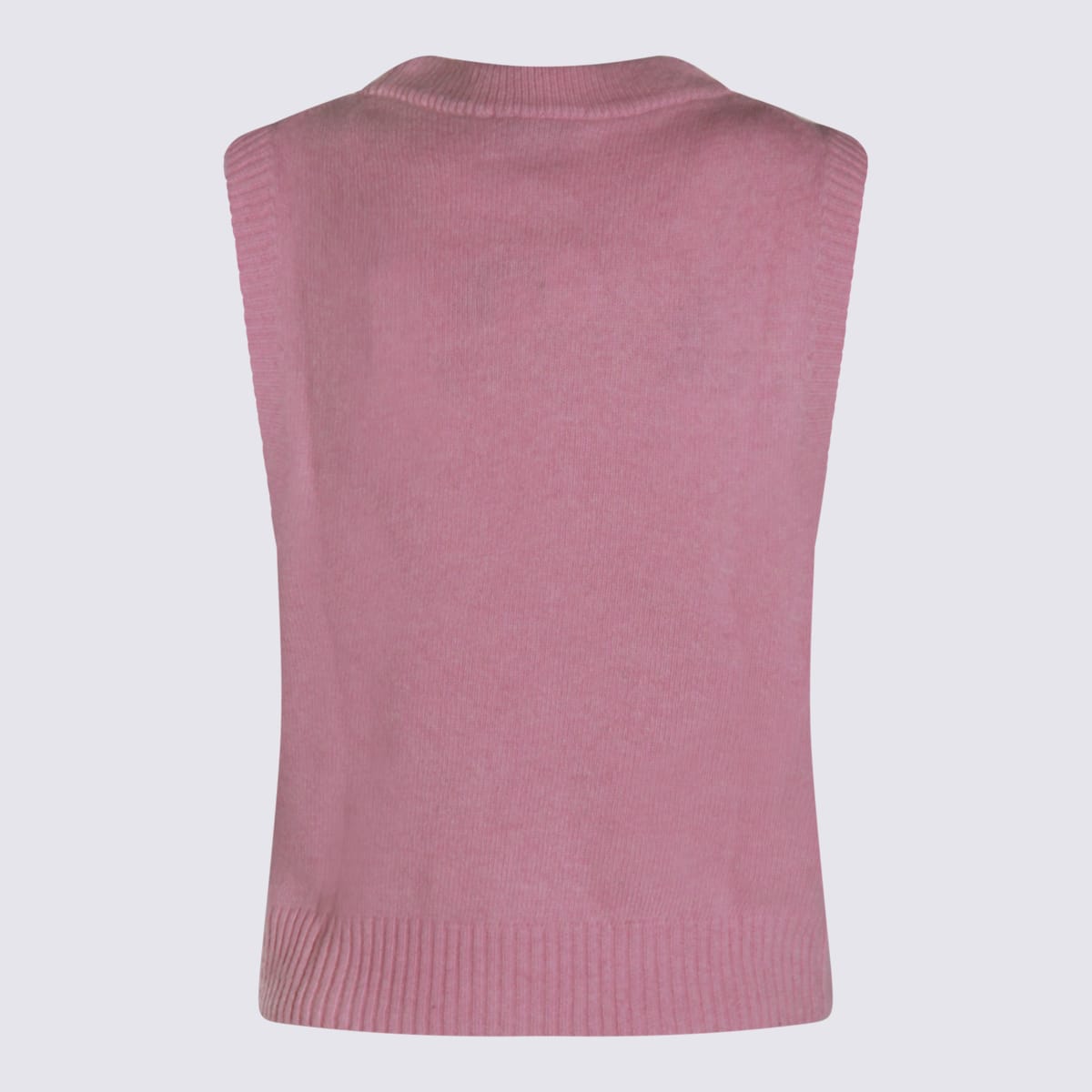 Ganni Pink Wool Knitwear In Pink