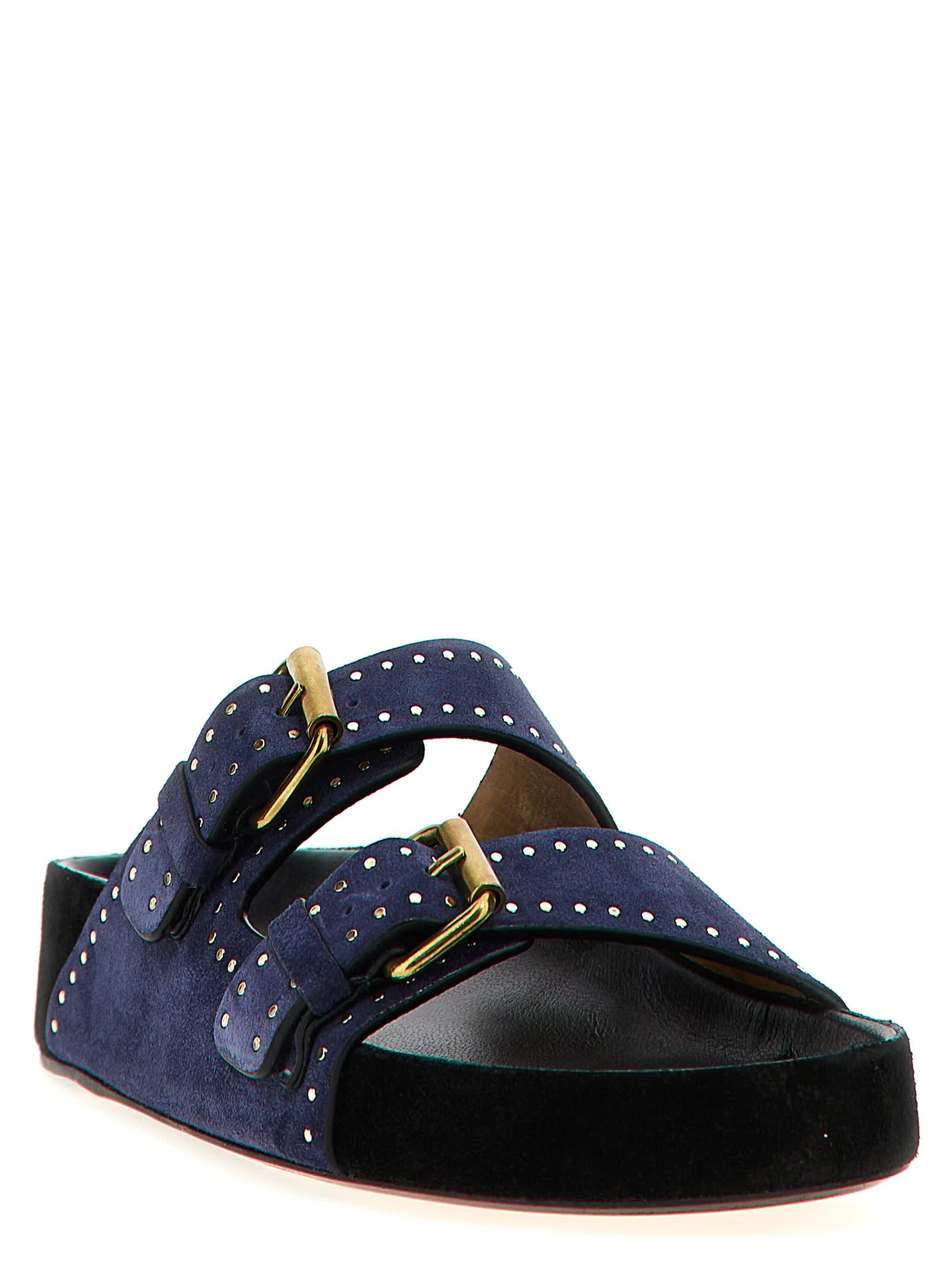 Isabel Marant Buckle Slippers In Blue