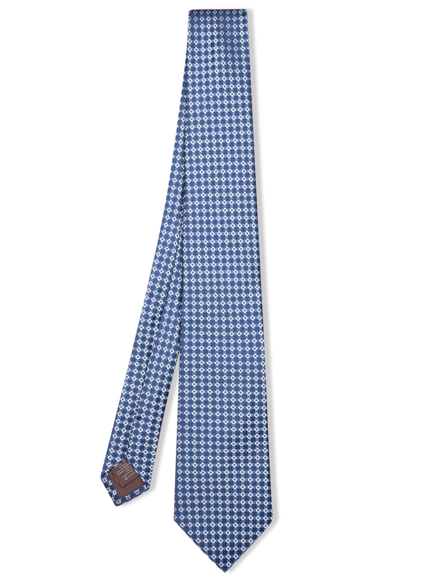 Geometric Grey/blue Tie