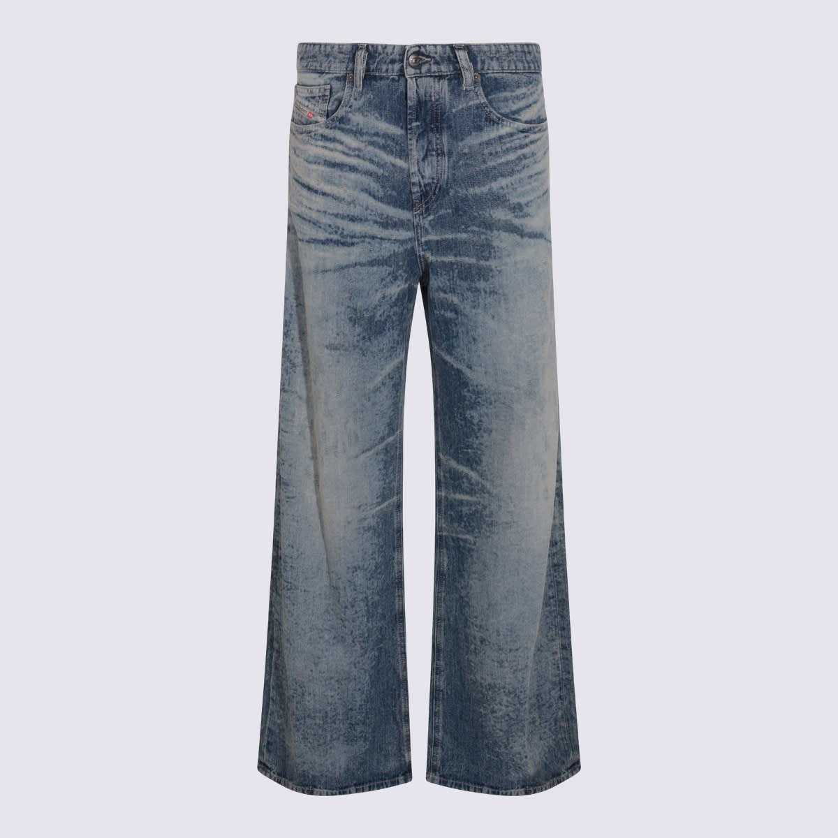 Diesel Blue Cotton Jeans In Blue