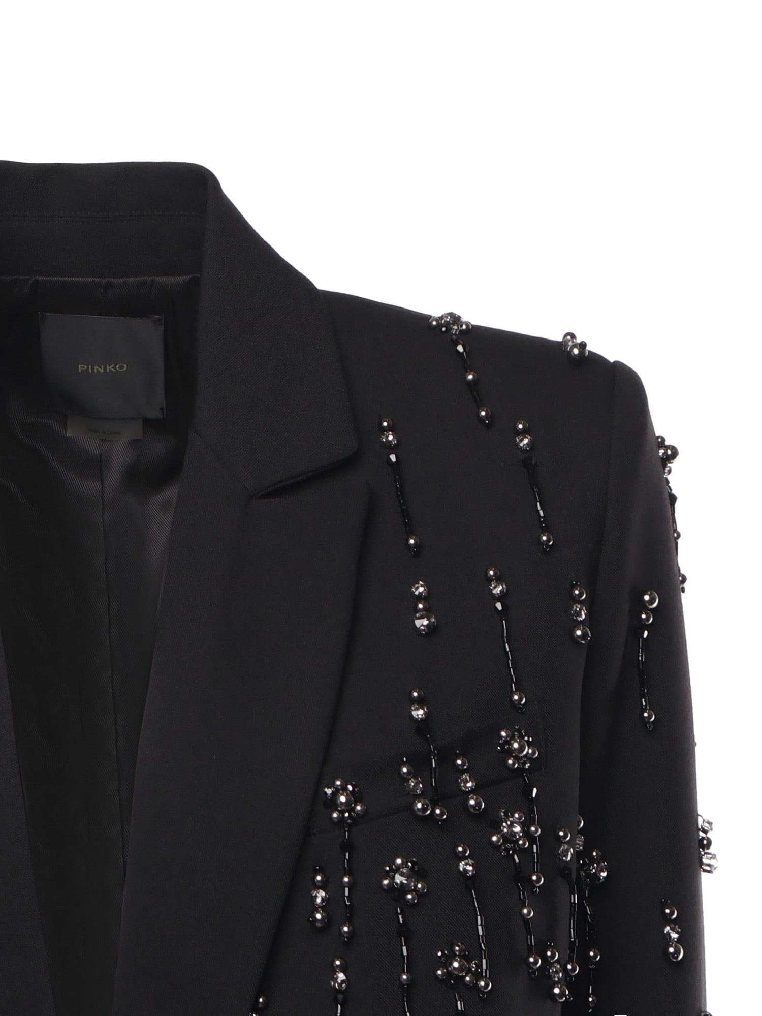 Pinko Pallauovo Double-breasted Blazer In Black