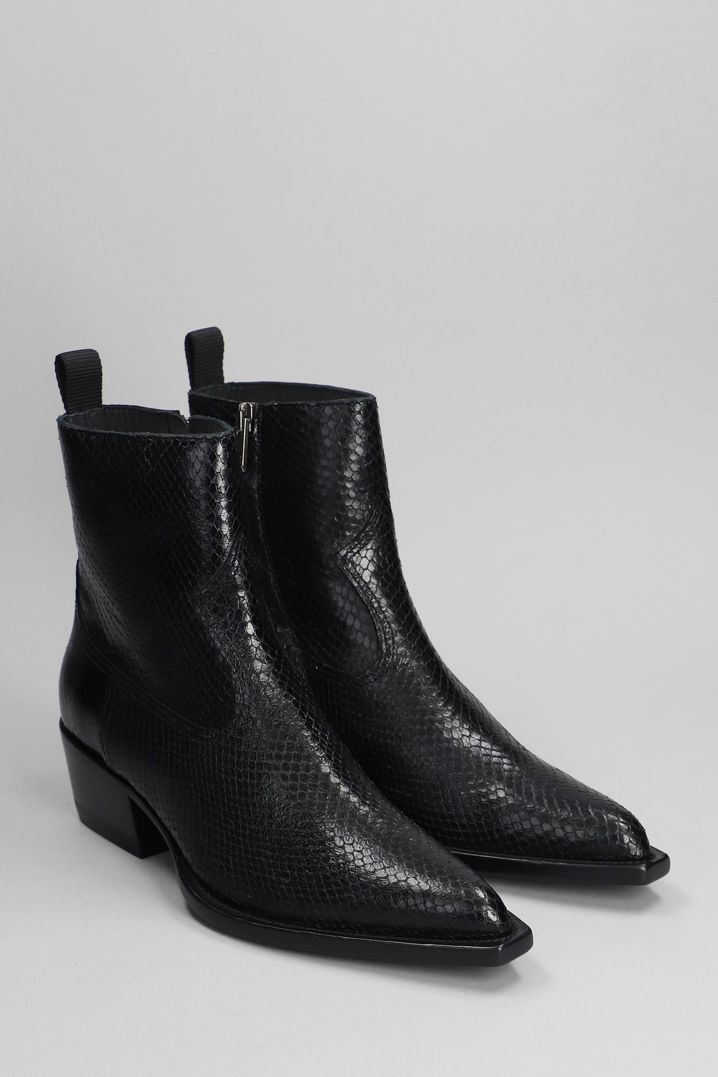 Shop Golden Goose Debbie Texan Ankle Boots In Black Leather