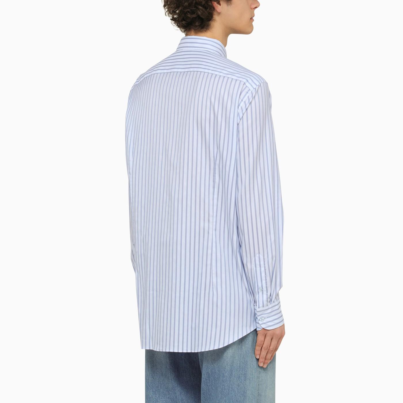 Shop Etro White\/light Blue Striped Long Sleeved Shirt