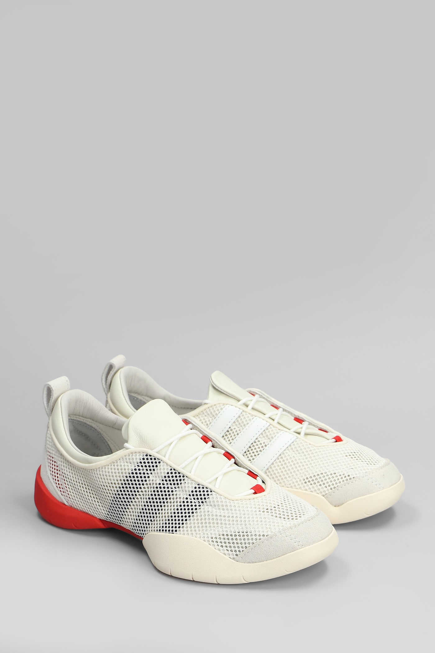 Y-3 Regu Sneakers In Beige Leather And Fabric In Beige