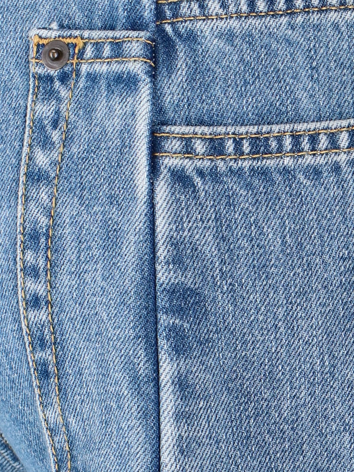 Maison Margiela High Waist Wide Leg Five Pocket Jeans In Blue