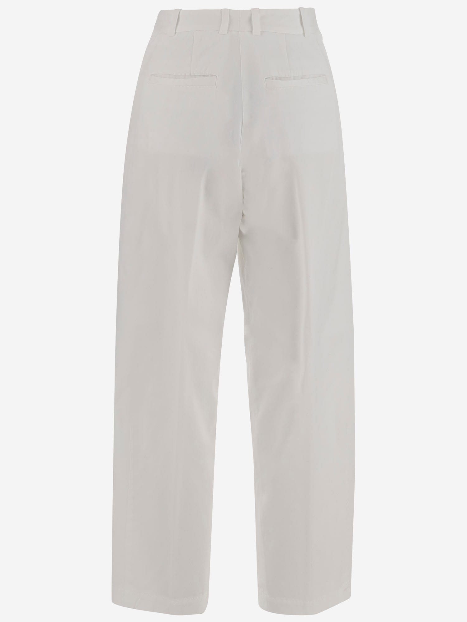 Shop Ql2 Stretch Cotton Pants In White