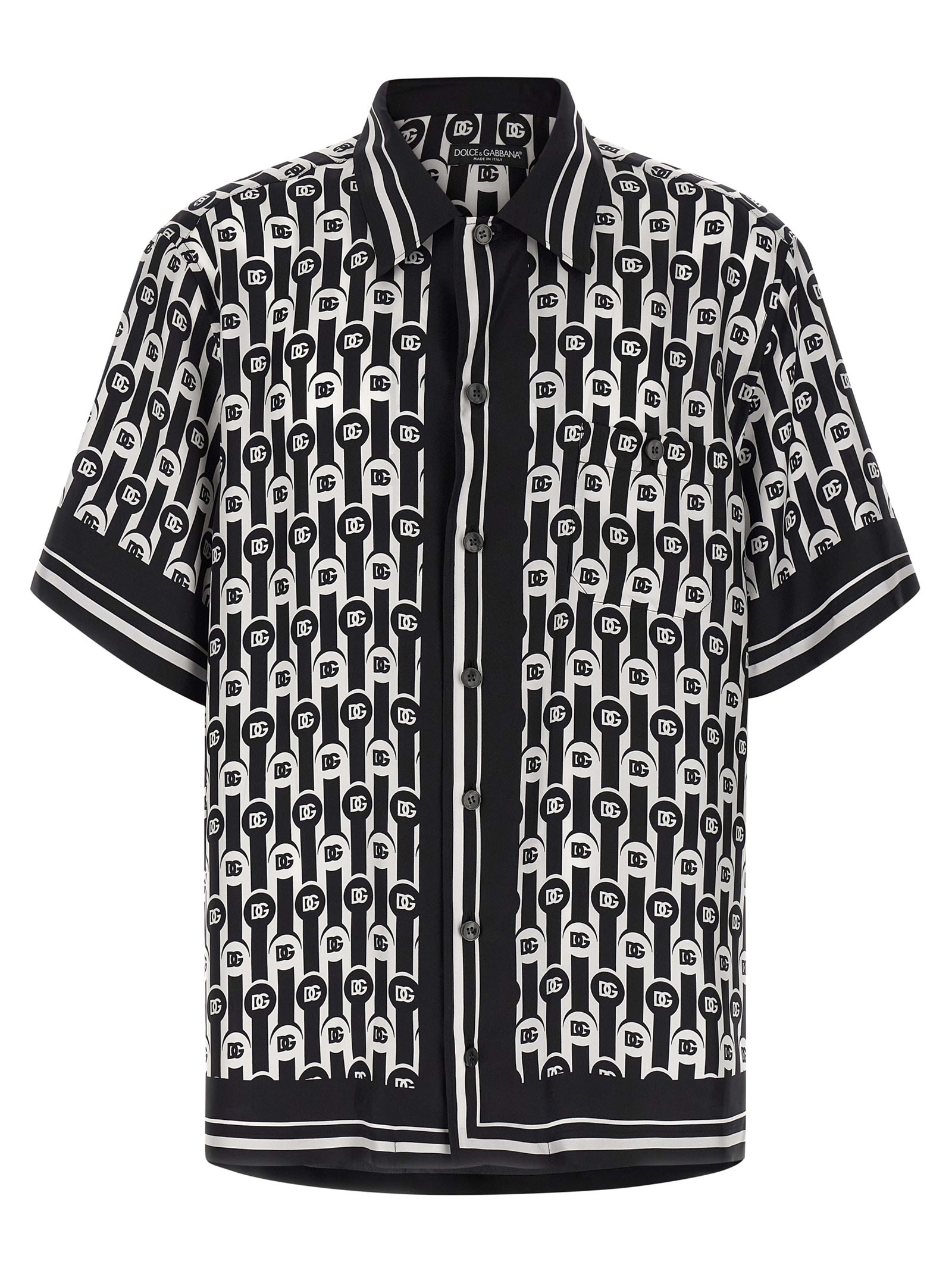 Dolce & Gabbana Personalized Wardrobe Shirt With Chest Pocket In Multi
