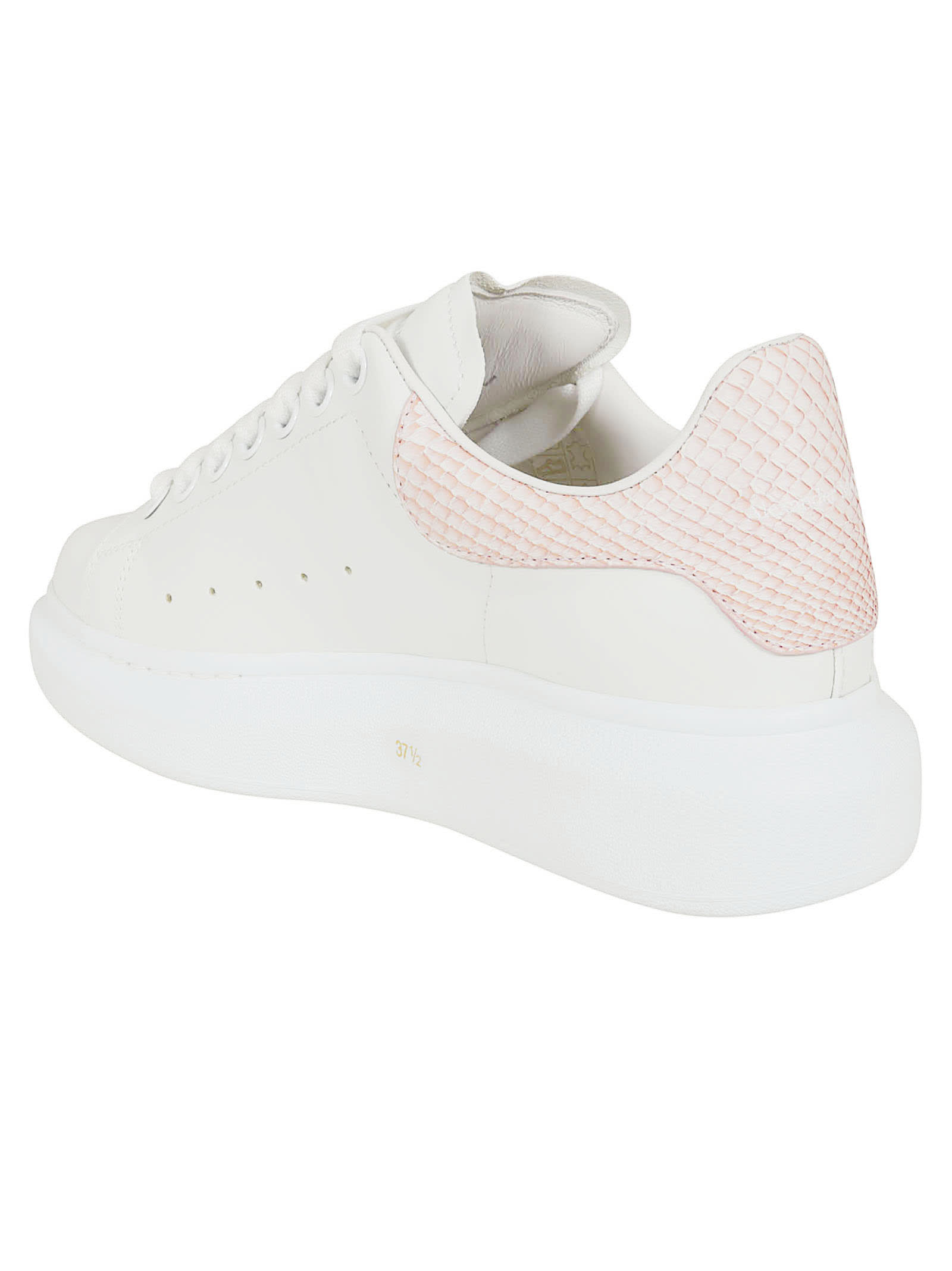 Shop Alexander Mcqueen Sneaker Oversize In White Powder Pink