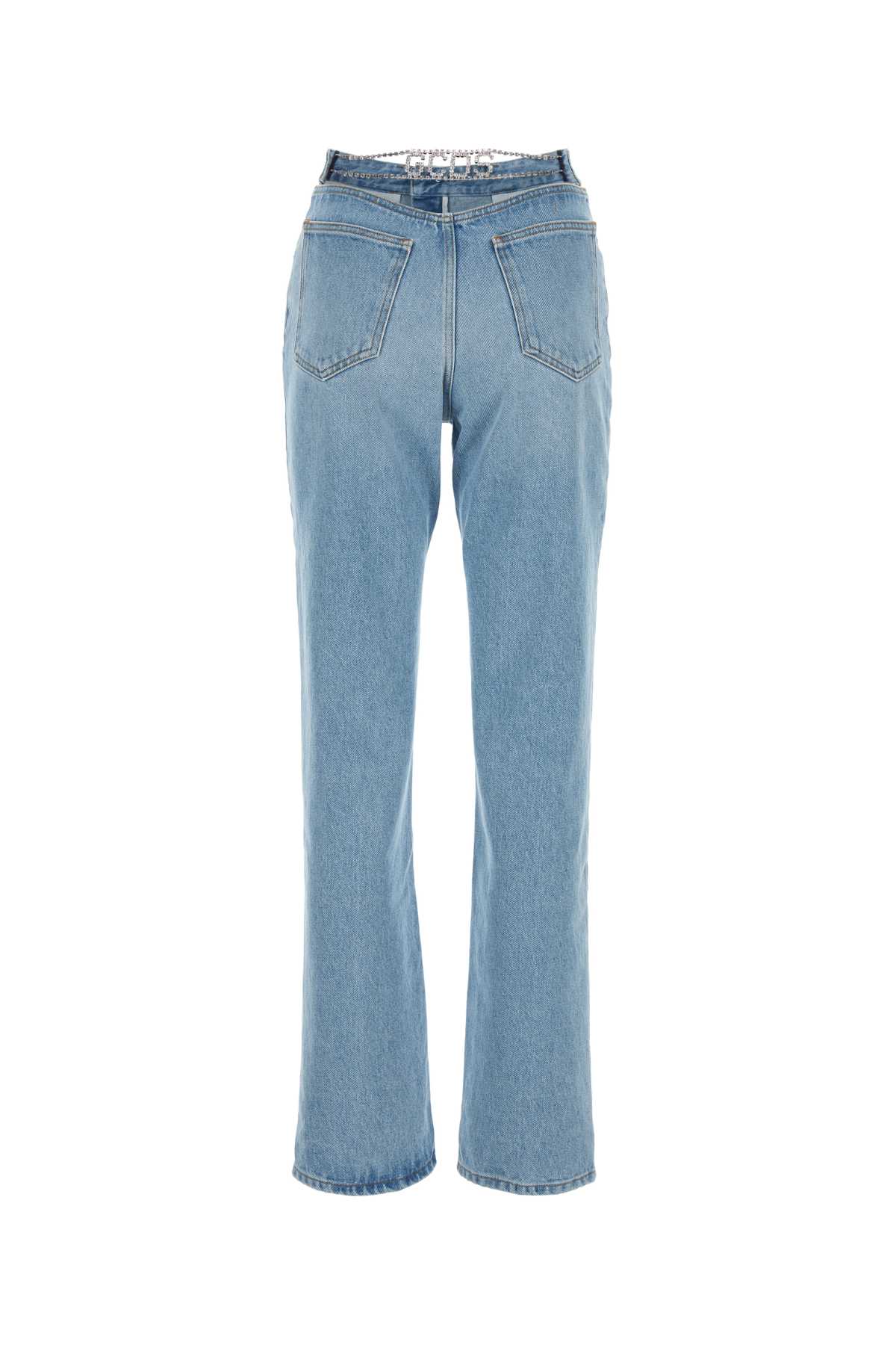 Gcds Denim Jeans In Lightblue